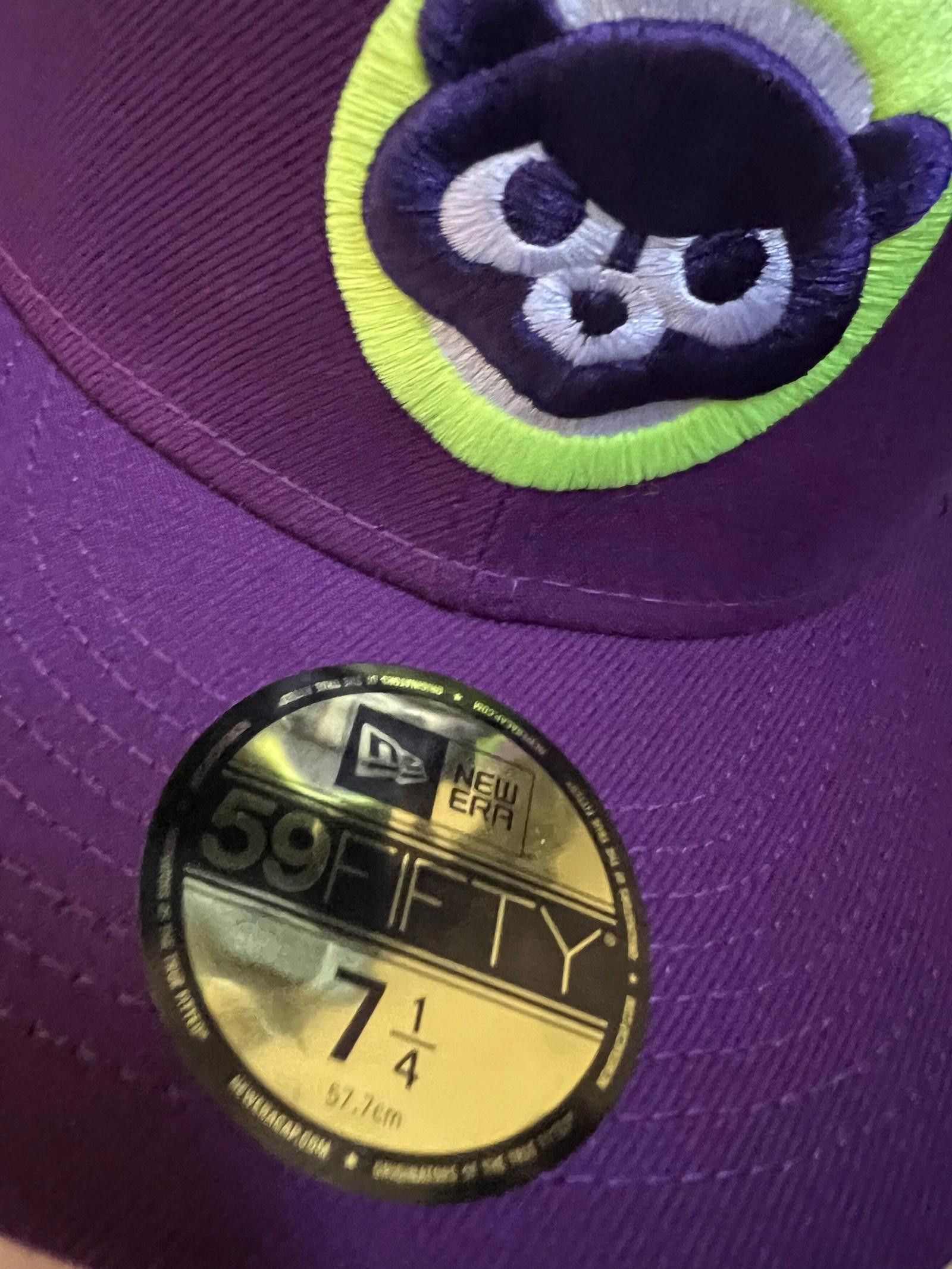 New Era 7 1/4 Topperzstore Exclusive Chicago Cubs Grape Volt Edition Size ONE SIZE - 6 Thumbnail