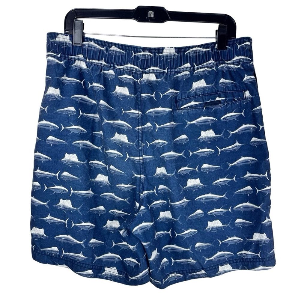 Nautica NAUTICA Men's Navy Swim Trunks with Deepwater Fish Print M Size US 32 / EU 48 - 5 Thumbnail