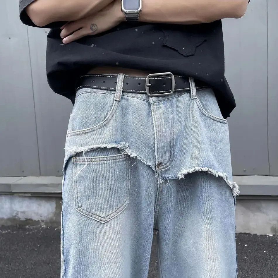 Japanese Brand Retro loose fringed slightly flared jeans Size US 32 / EU 48 - 4 Thumbnail