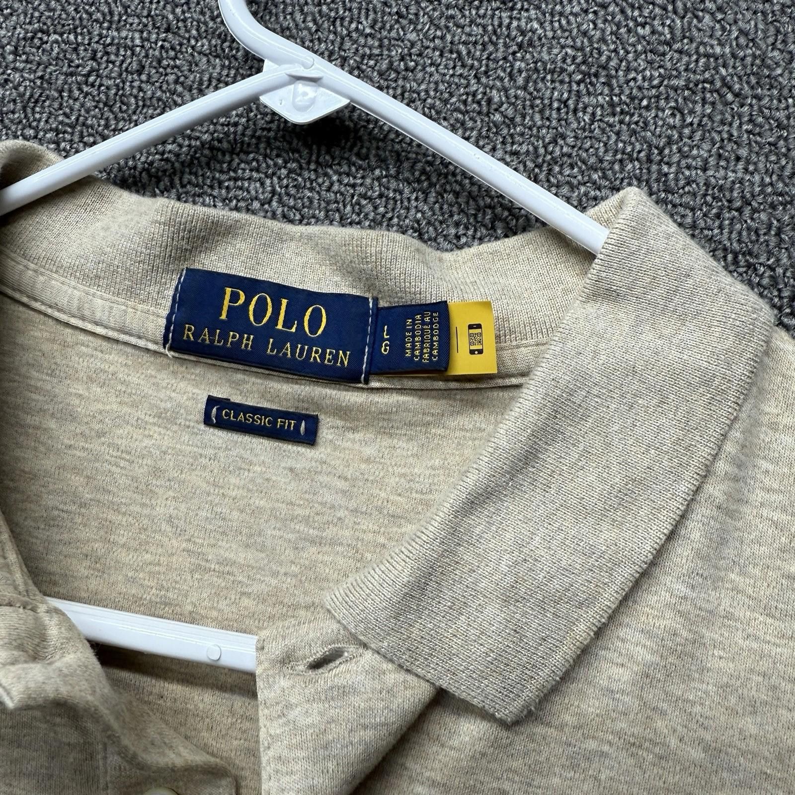 Polo Ralph Lauren Polo Ralph Lauren Men’s L Polo Shirt Beige Tan Khaki Size US L / EU 52-54 / 3 - 4 Thumbnail