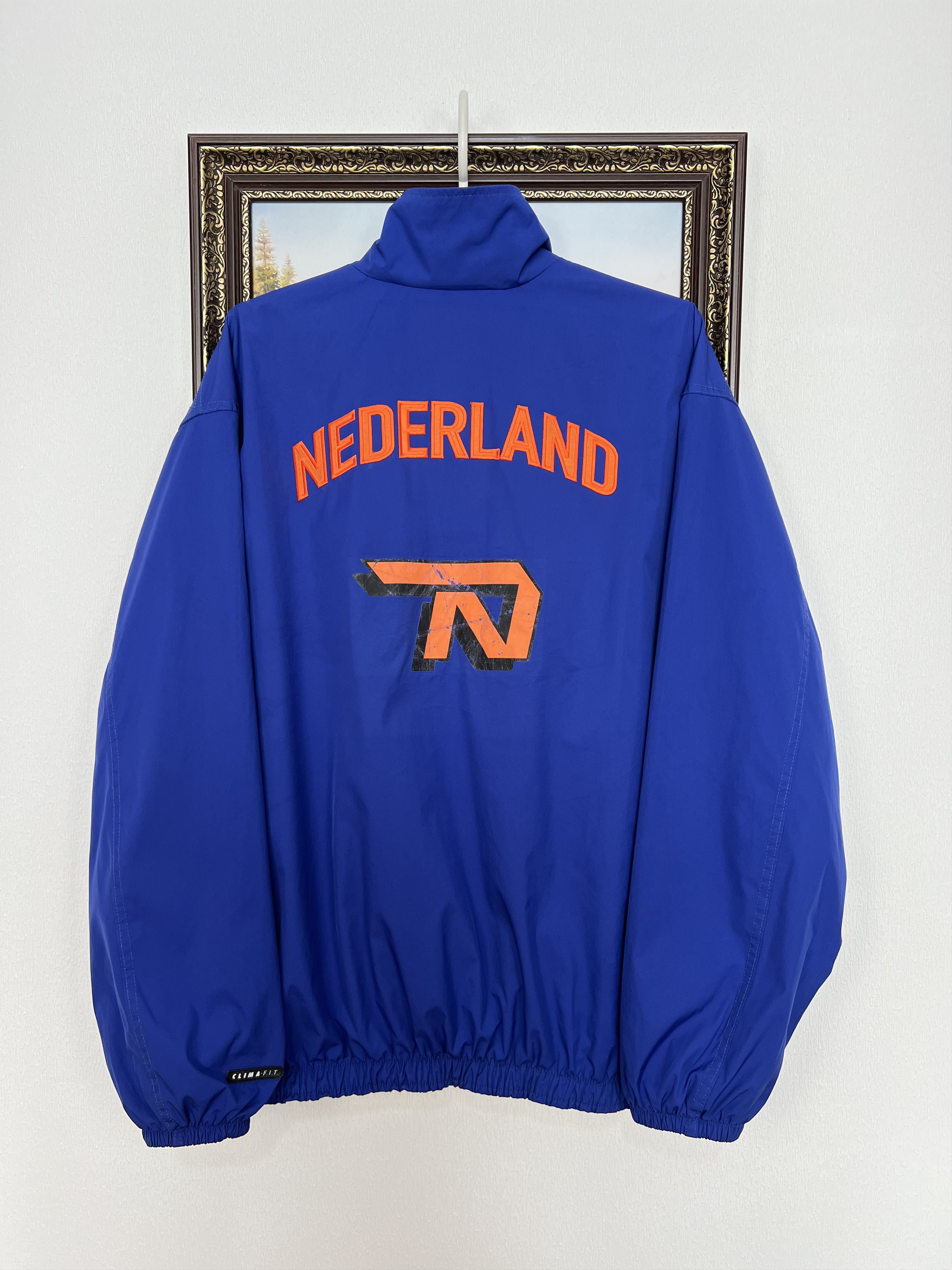 Nike Vintage 90's Nike Netherlands Holland Football Jacket Blue Size US M / EU 48-50 / 2 - 11 Thumbnail