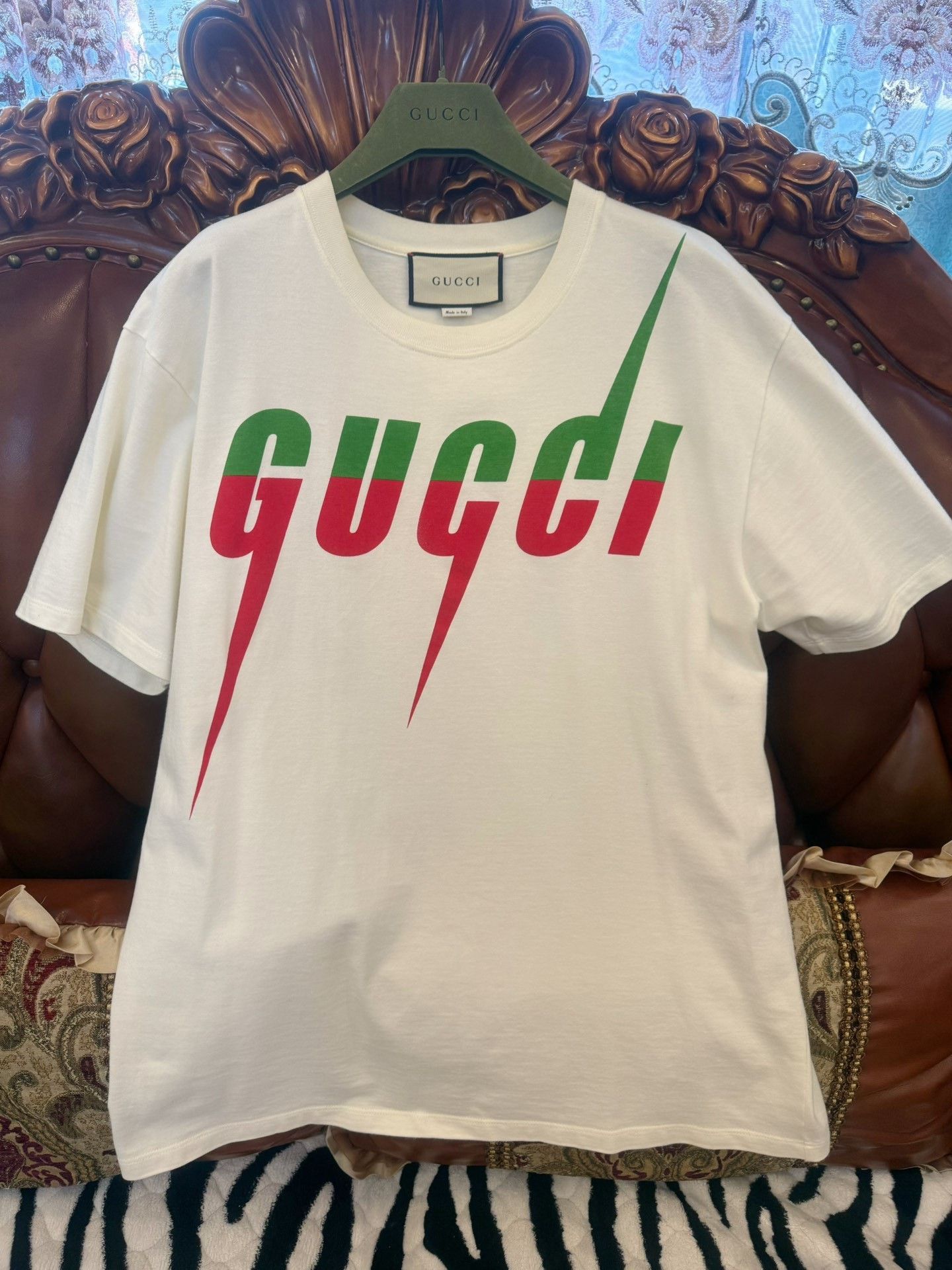 Gucci Gucci Blade Web Logo Short Sleeve T-Shirt Size US S / EU 44-46 / 1 - 1 Thumbnail