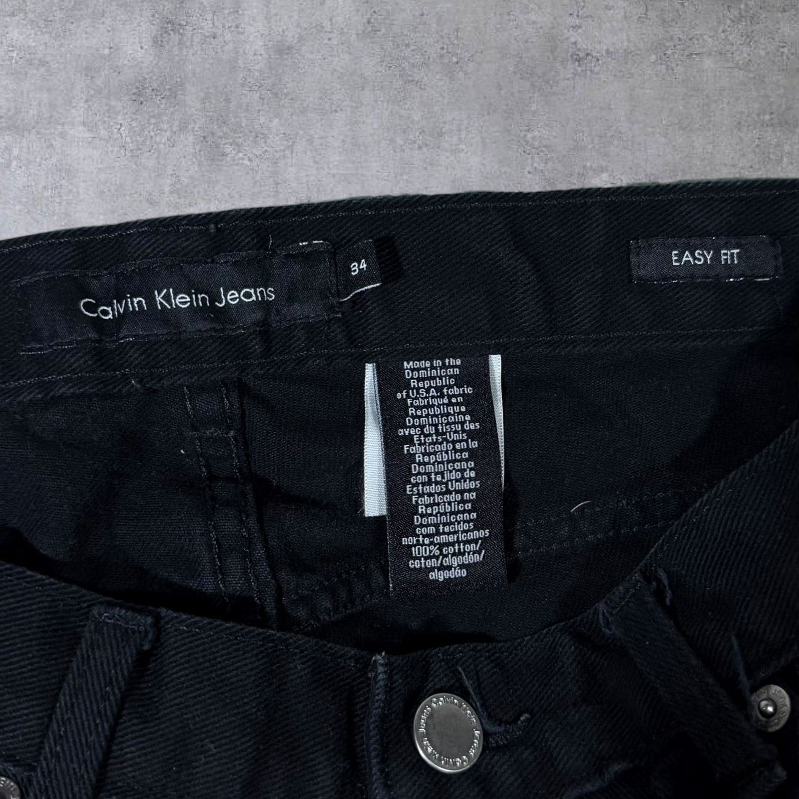 Calvin Klein Calvin Klein CK Jeans Easy Fit Tapered Black Denim Jeans 34 Mens Size US 34 / EU 50 - 3 Thumbnail