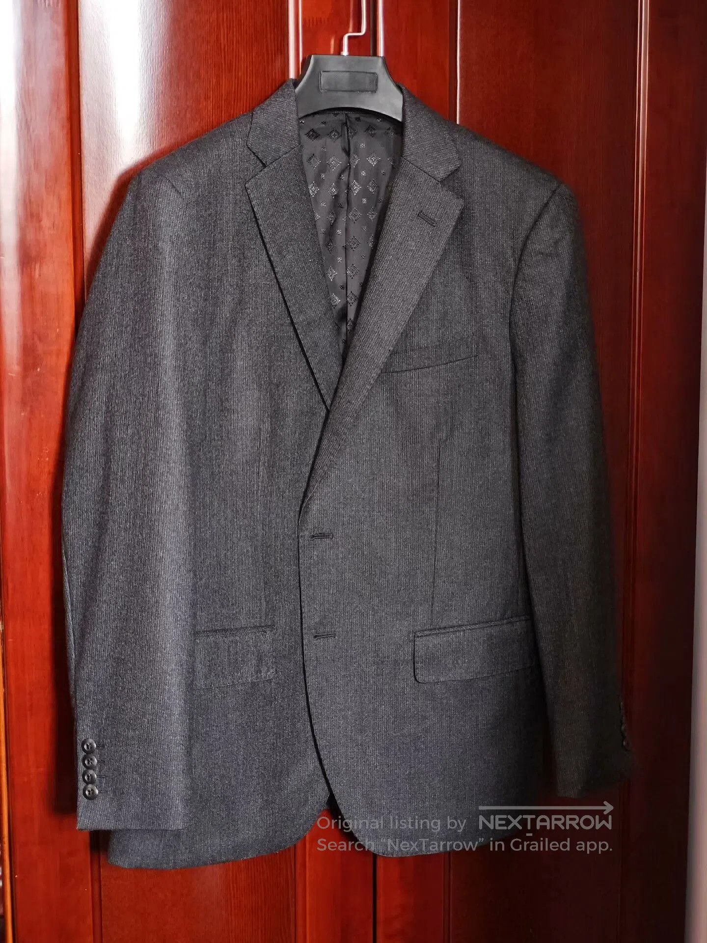 Japanese Brand Italian Custom Wool Suit with Stripes. Size US M / EU 48-50 / 2 - 1 Thumbnail