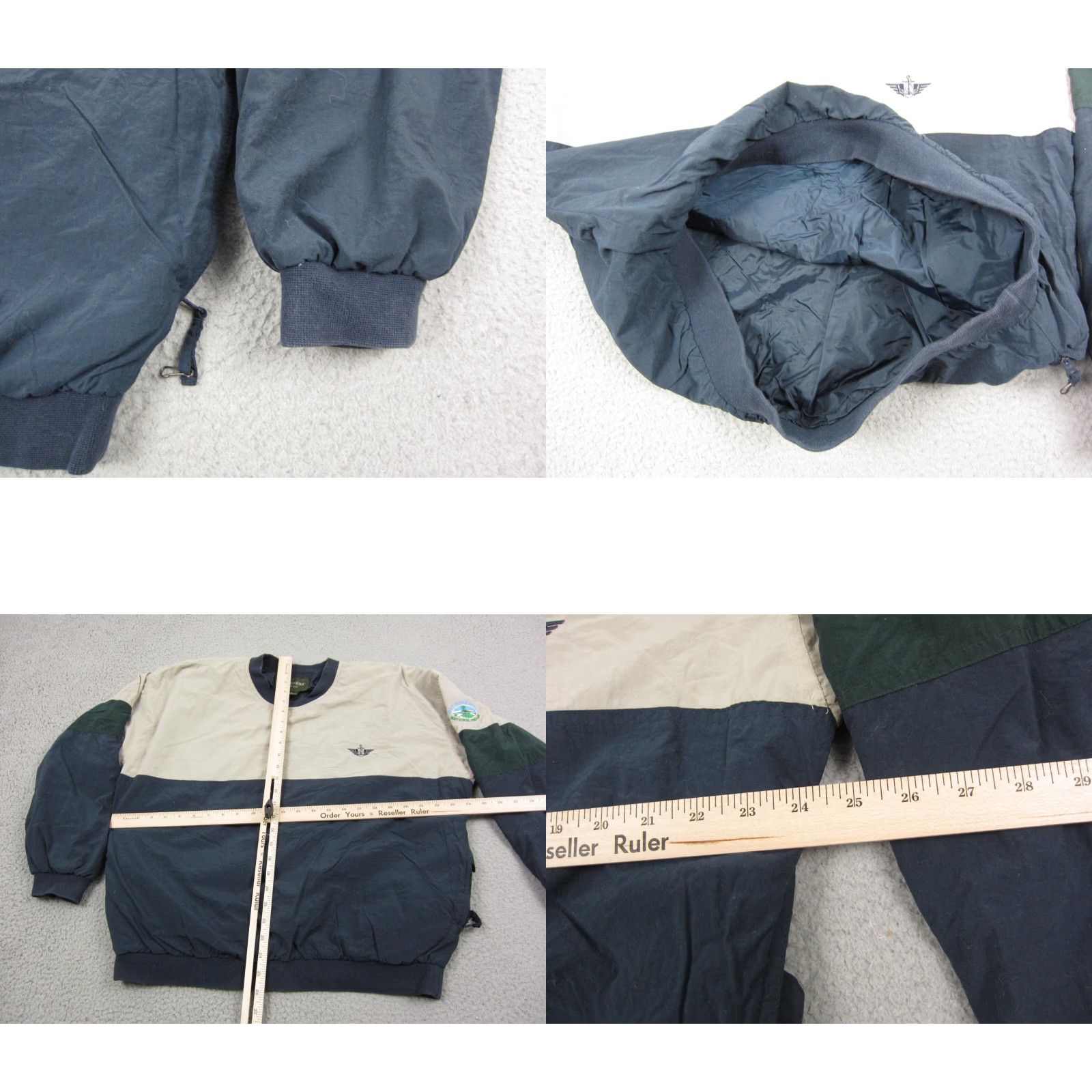 Dockers VINTAGE Dockers AT&T Pebble Beach Pro Am Jacket Mens Medium Track Jacket Blue Brown Pullover Full Zip Pockets Size US M / EU 48-50 / 2 - 8 Thumbnail