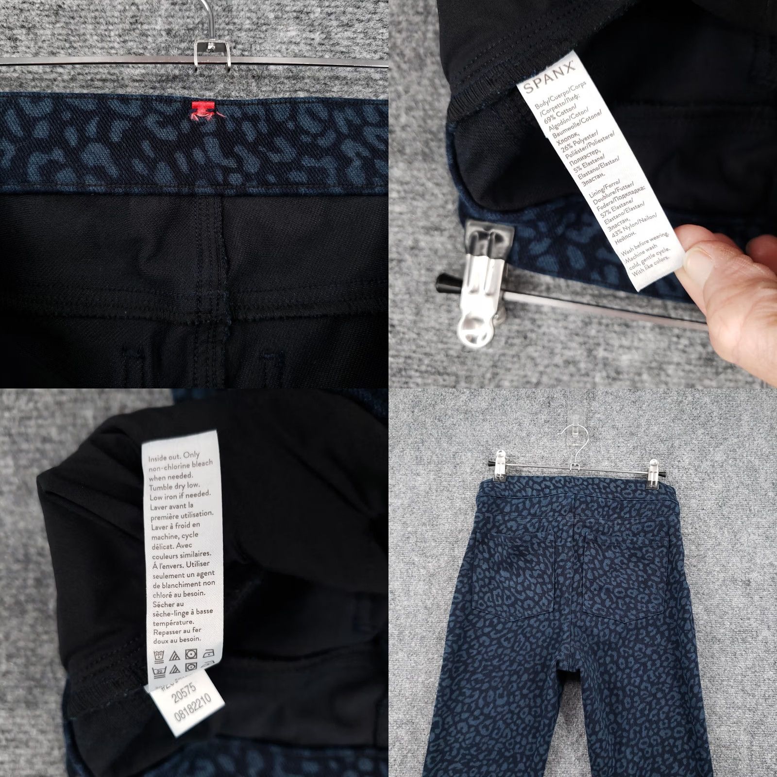 Spanx Spanx Leggings Womens 28 Blue Denim Leopard Print Ankle High Rise Pull On Shirt, Leggings, Denim Leopard, 28, Womens, Spanx Size 28" / US 6 / IT 42 - 8 Thumbnail