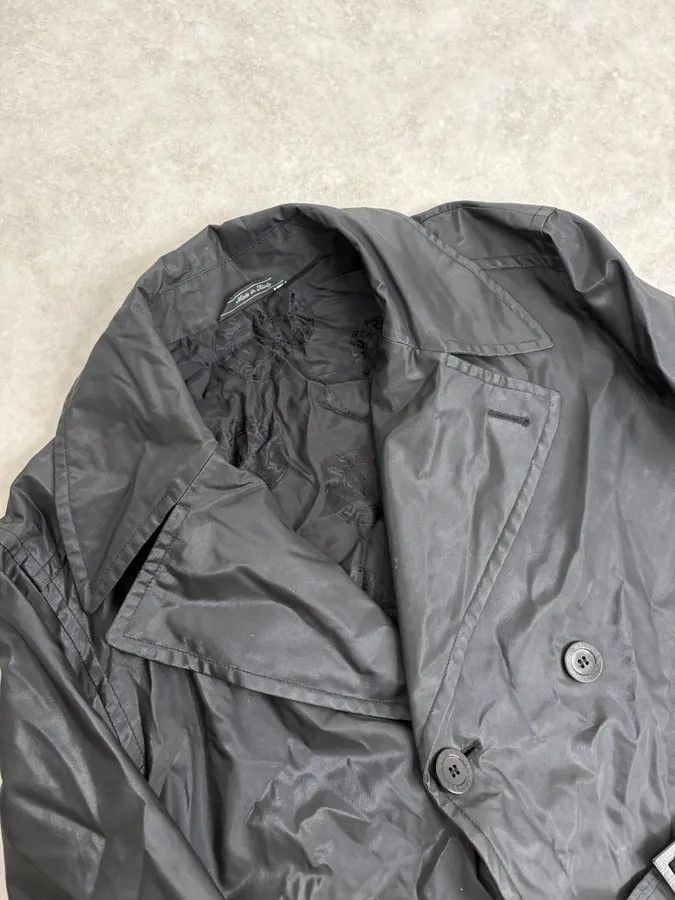 Vintage 2000s Gianni Versace Black Classy Premium Belted Trench Coat Size US M / EU 48-50 / 2 - 5 Thumbnail