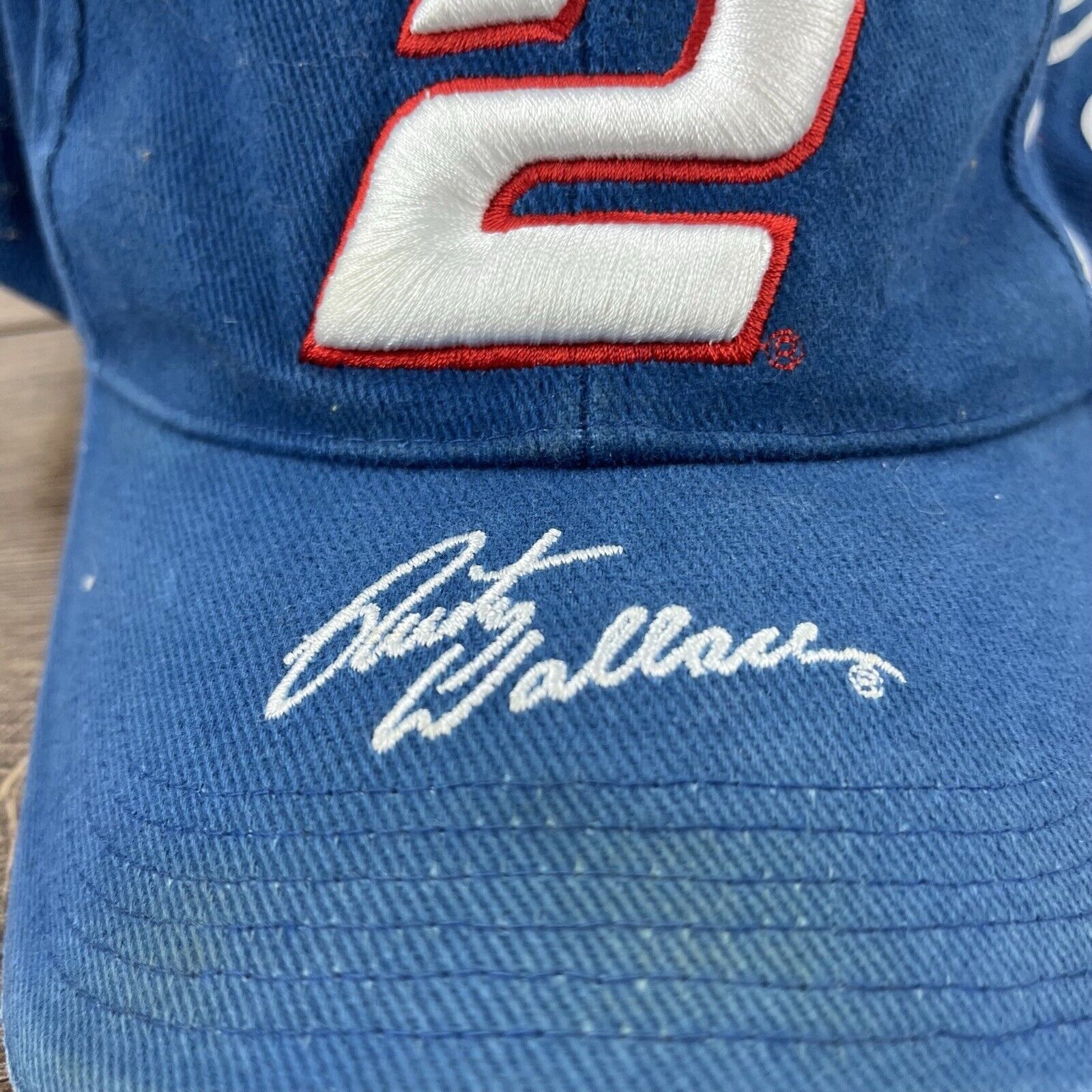 Other Rusty Wallace #2 Car Hat NASCAR Blue Adjustable Hat Blue Adu Size ONE SIZE - 7 Thumbnail