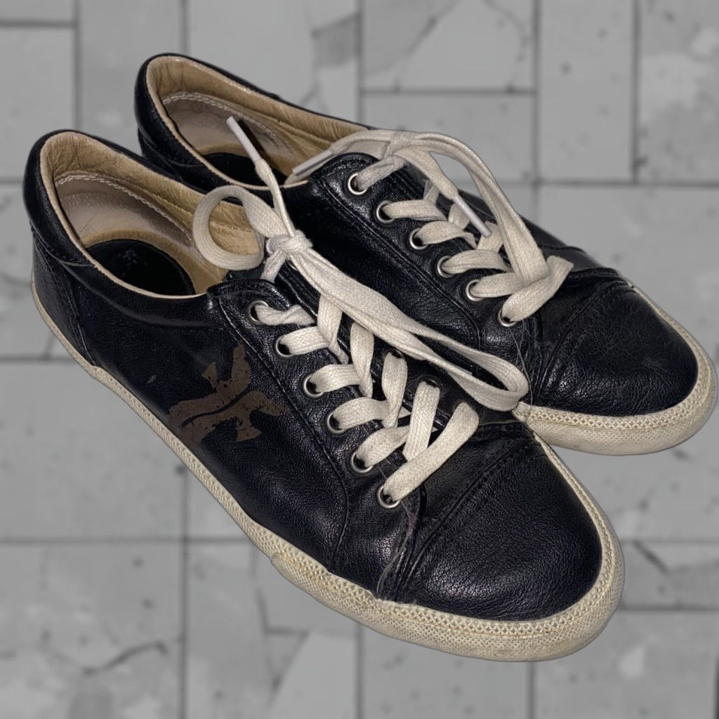 Frye Frye KIRA Leather Low Top Sneakers Lace Up Black Women 9.5M Shoe Size M Size L / US 10 / IT 46 - 1 Thumbnail