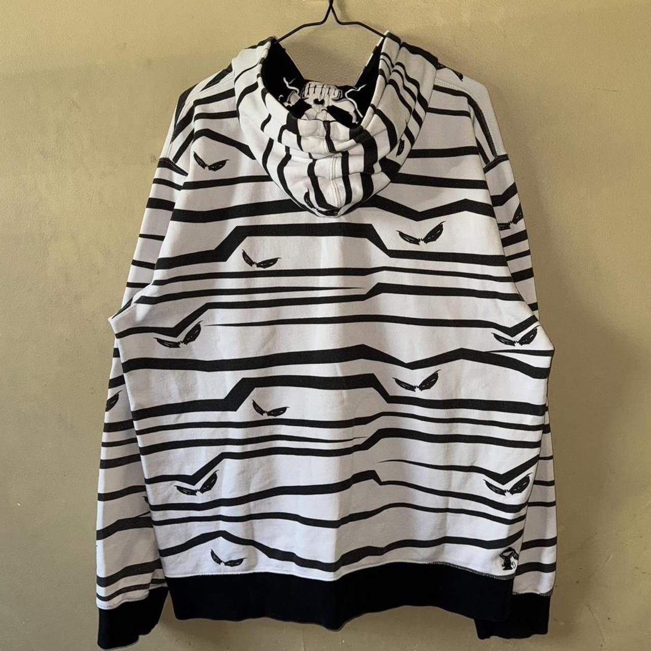 Blind Skateboards Y2K Blind Skateboards Reaper Bats Striped Emo Zip Up Hoodie Size US L / EU 52-54 / 3 - 2 Thumbnail