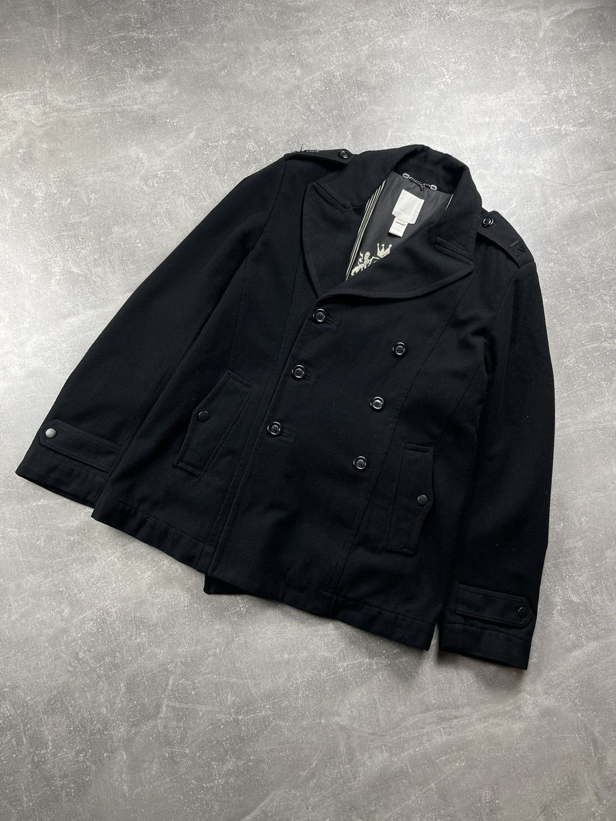 Diesel Diesel Avant Garde Double Breasted Wool Peacoat Black Size S / US 4 / IT 40 - 1 Thumbnail