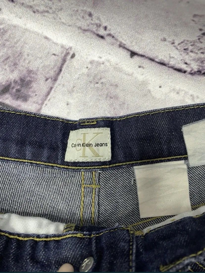 Calvin Klein Womens Calvin Klein Baggy Embroidered Grunge Opium Jeans Size 28" / US 6 / IT 42 - 3 Thumbnail