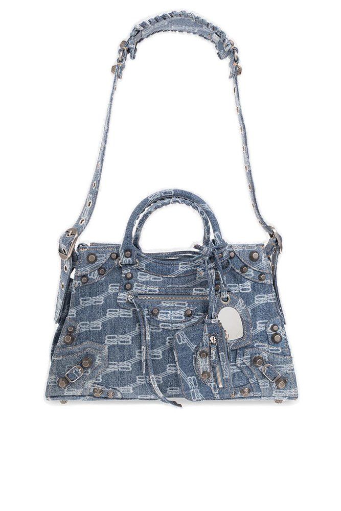 Balenciaga o1in1g0824 Size : OS / Neo City Handbag BB Monogram Denim Size ONE SIZE - 1 Preview