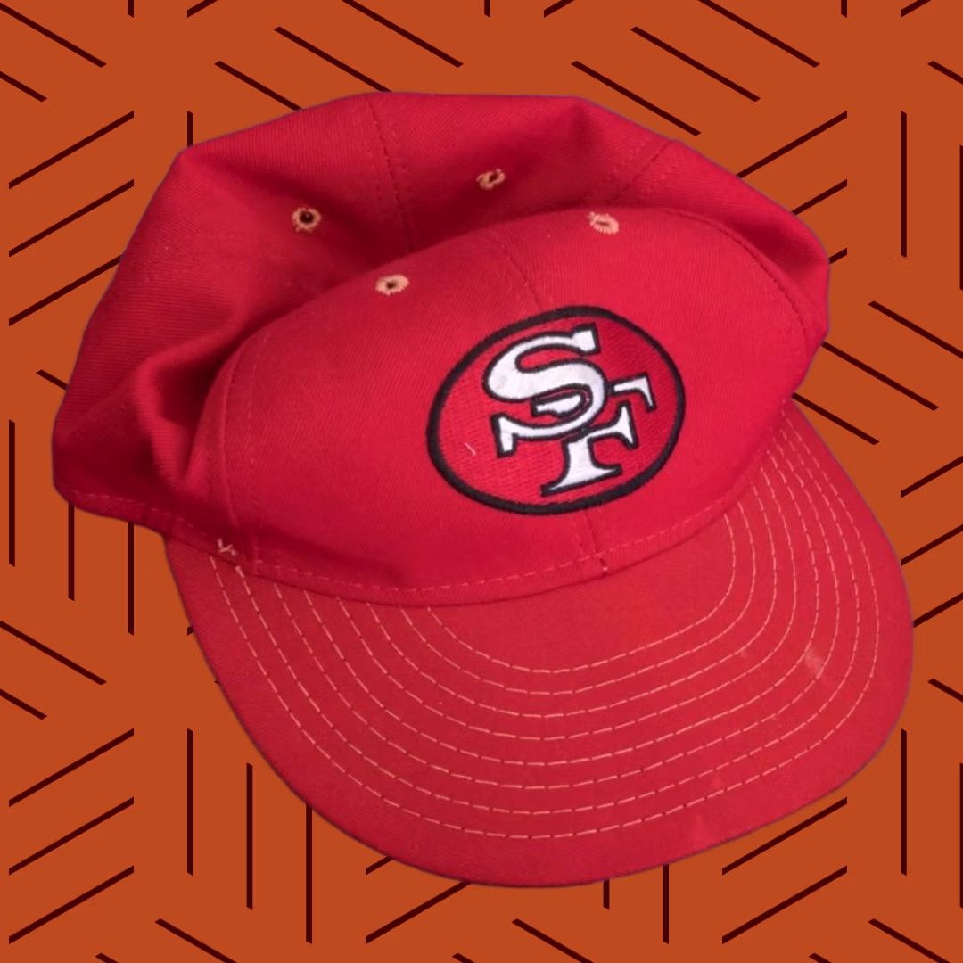 American Needle VINTAGE San Francisco 49'ers Football Baseball Hat Fitted Cap 6-7/8 Red 1990s Mens Size ONE SIZE - 1 Preview