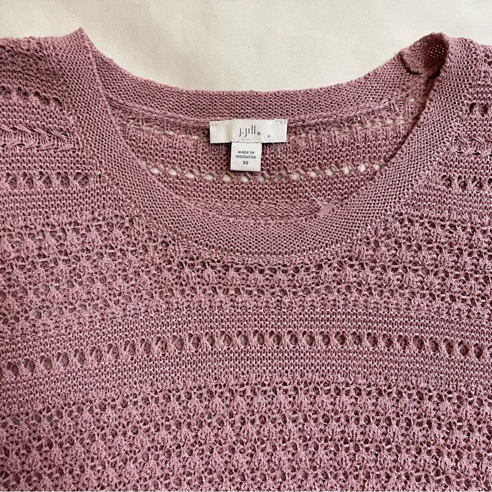J. Jill New J.Jill Dusty Rose Cotton Blend Knit Sweater Size XS Size XS / US 0-2 / IT 36-38 - 7 Thumbnail