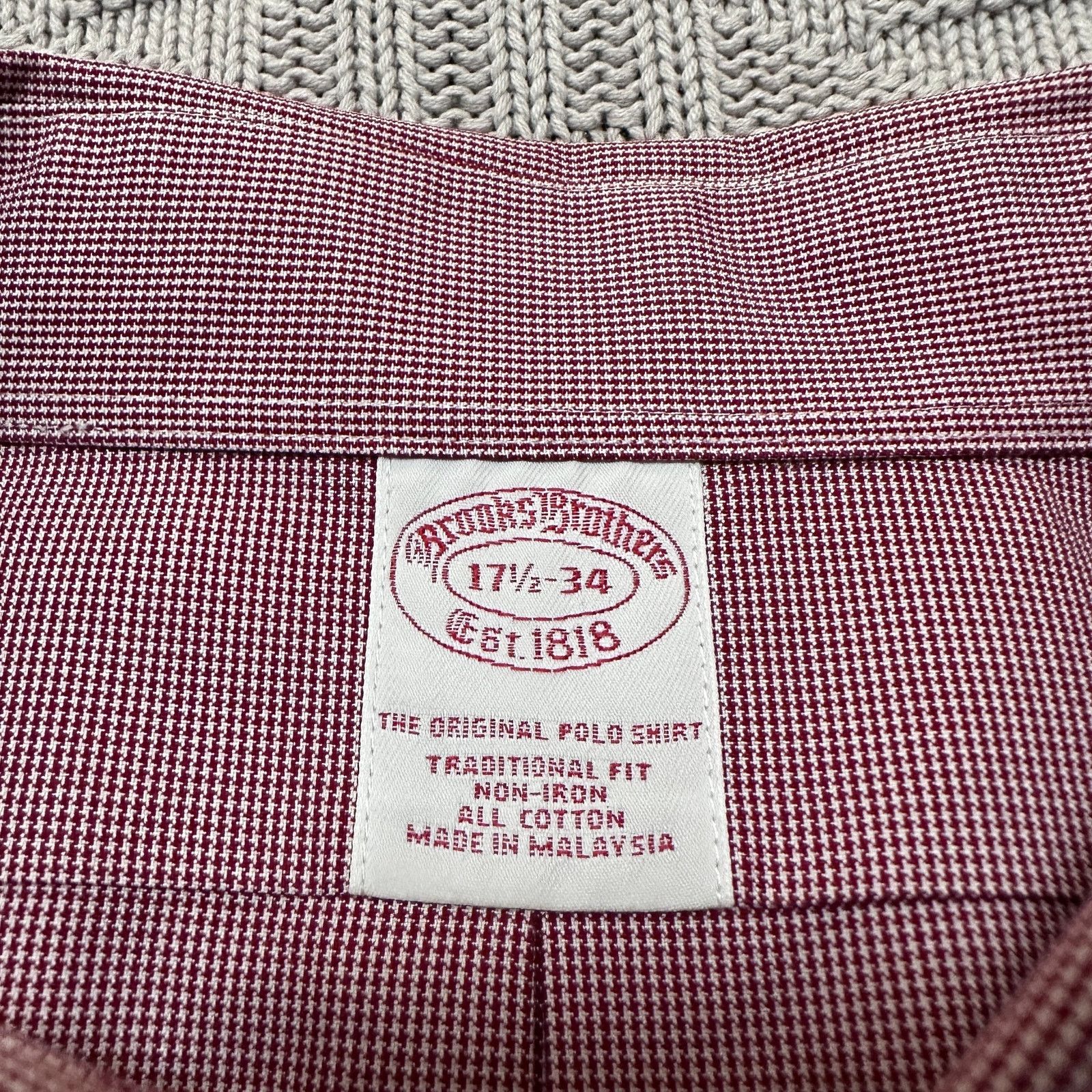 Brooks Brothers Brooks Brothers red houndstooth plaid button down Size US XL / EU 56 / 4 - 5 Thumbnail