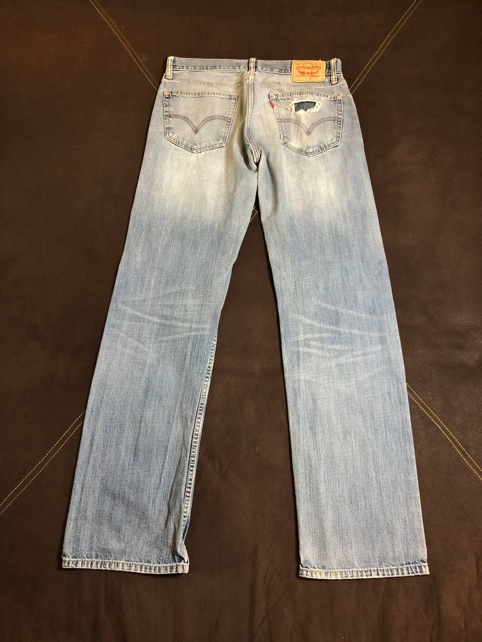 Levi's Levis 505 Button Fly Straight Leg Jeans Med Wash Size US 34 / EU 50 - 21 Thumbnail
