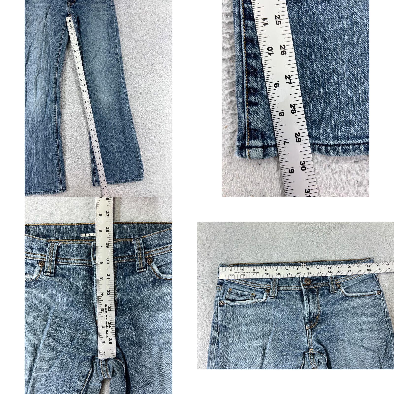 Vintage New York & Company Jeans Women 2 Blue Denim Flared Low Rise 5-Pocket Cotton Blend Denim Blue Size 26" / US 2 / IT 38 - 8 Thumbnail