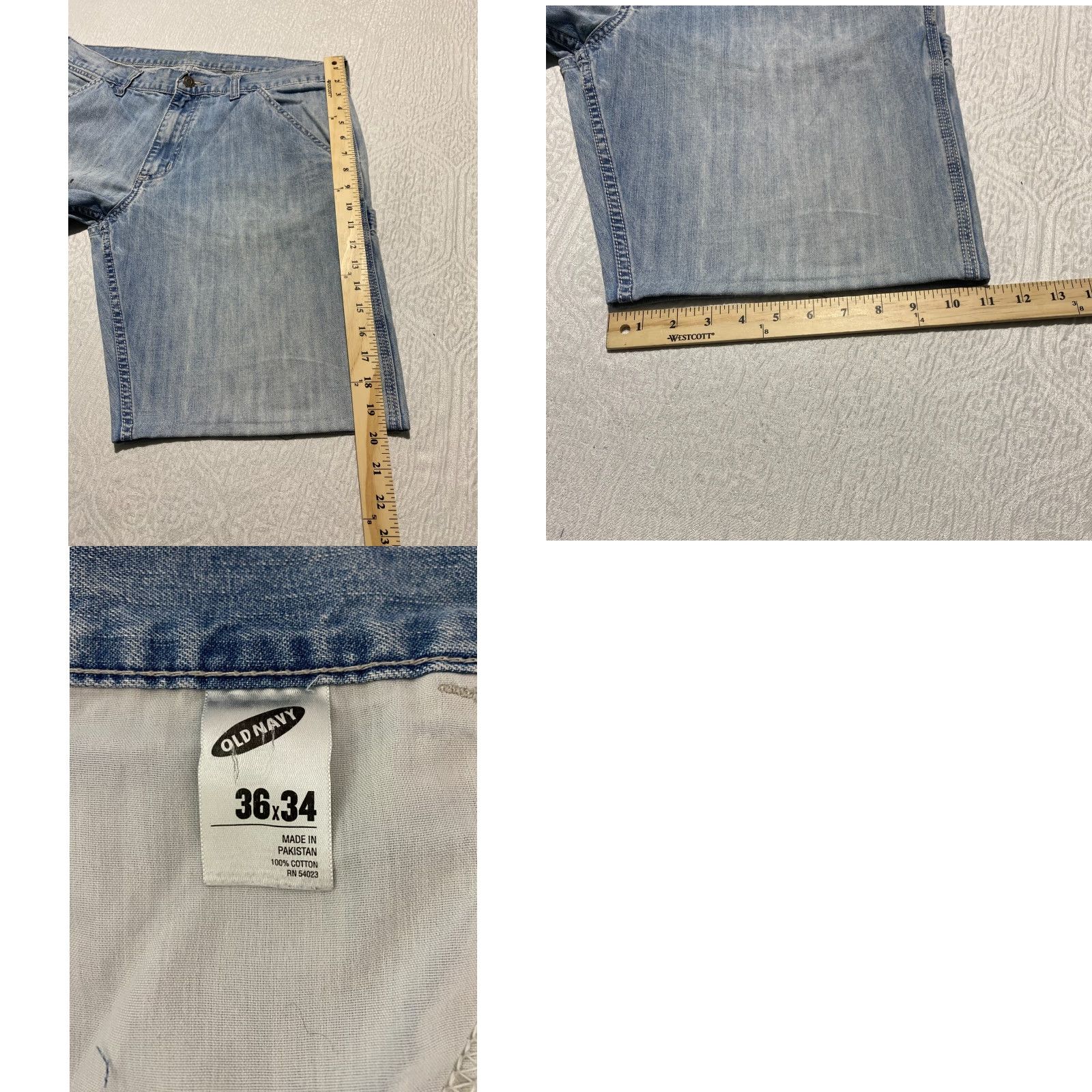 Old Navy VINTAGE Old Navy Carpenter Jean Shorts Mens 36×10 Blue Denim Cargo Pockets Casual United States? Size US 36 / EU 52 - 8 Thumbnail
