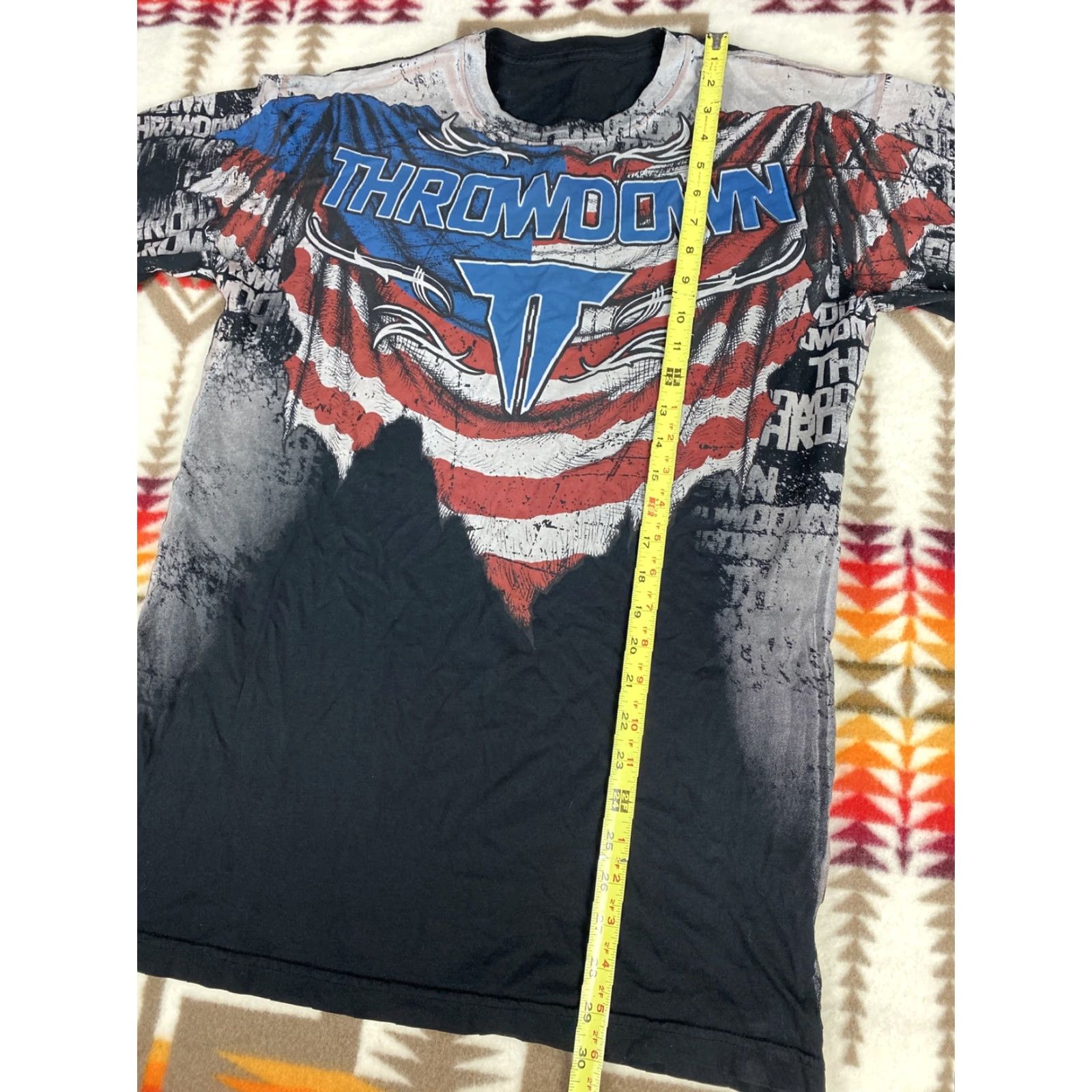 Affliction Affliction T Shirt Mens L All over Graphic US Flag Cross 80s 90s Designer Logo Short Sleeve Crew Neck Multicolor Cotton Regular"} Size US L / EU 52-54 / 3 - 5 Thumbnail