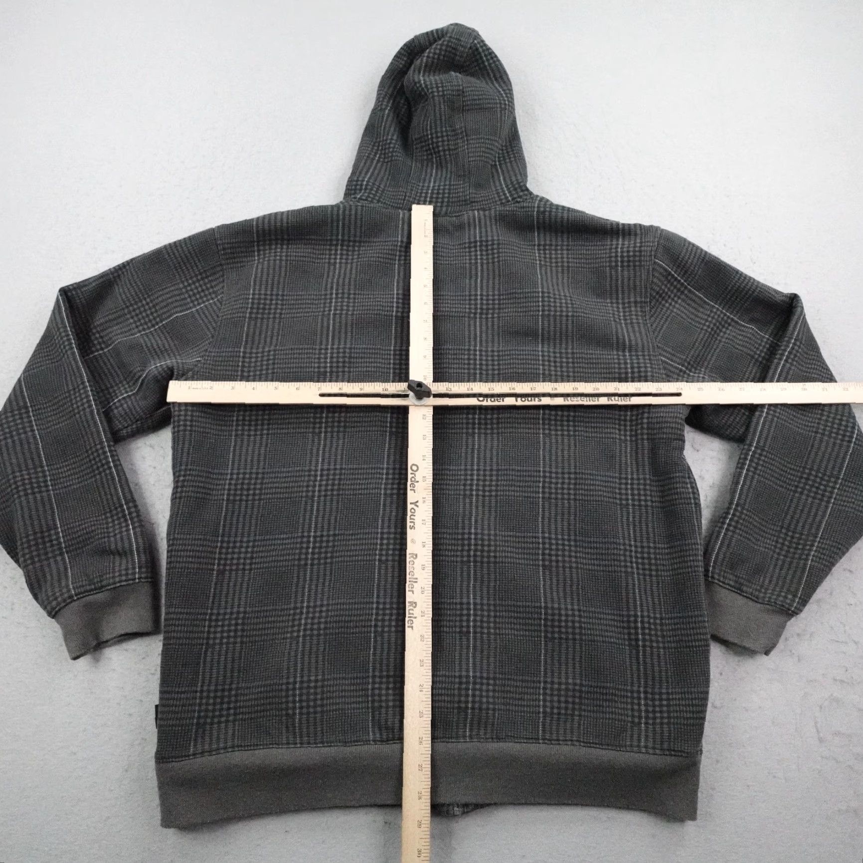 Quiksilver Quiksilver Hoodie Mens 2XL Gray Plaid Sherpa Fleece Lined Full Zip Sweatshirt Size US XXL / EU 58 / 5 - 6 Thumbnail
