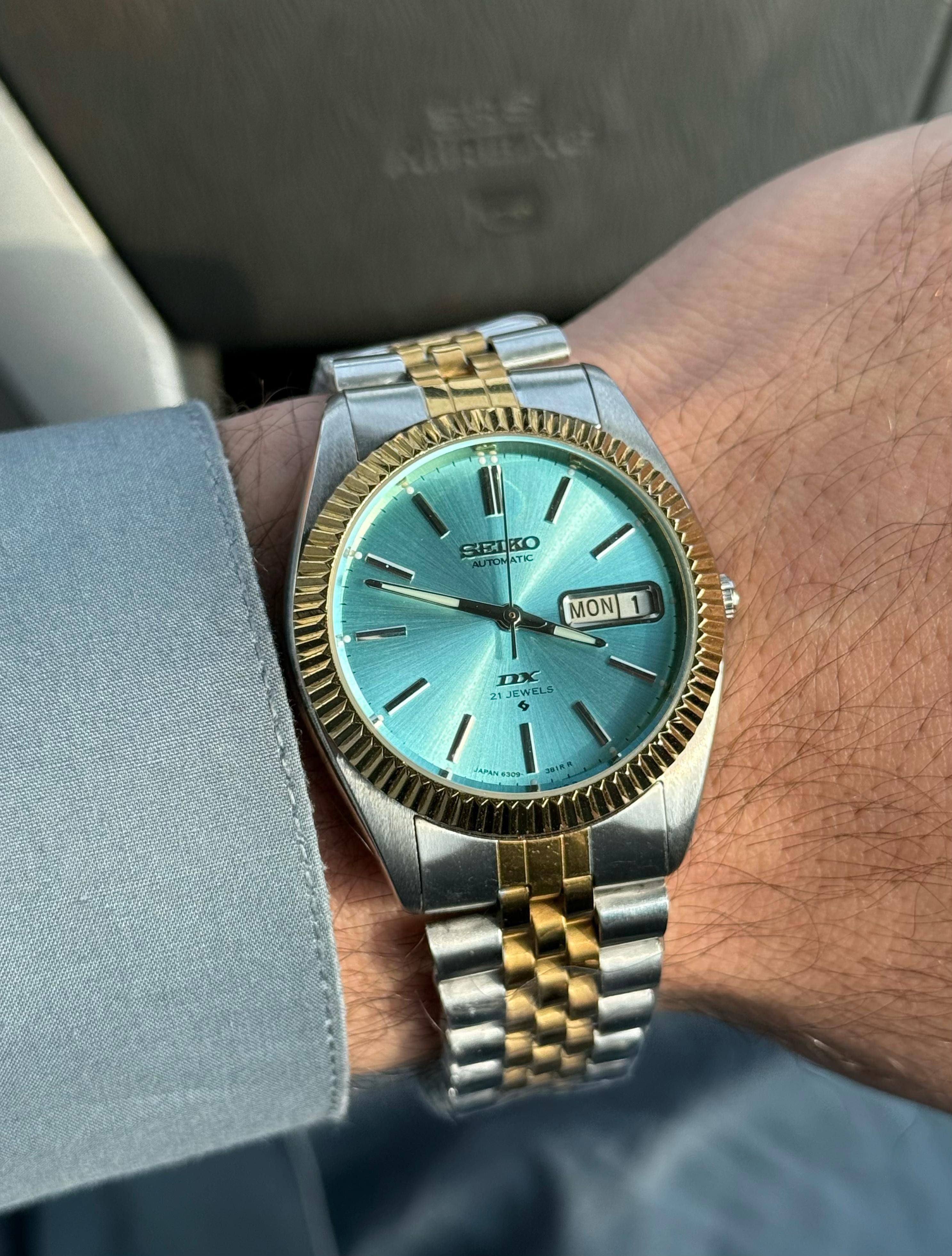 Japanese Brand × Seiko Seiko DX Automatic Fluted Bazel Day/Date Japan Size 36 - 5 Thumbnail