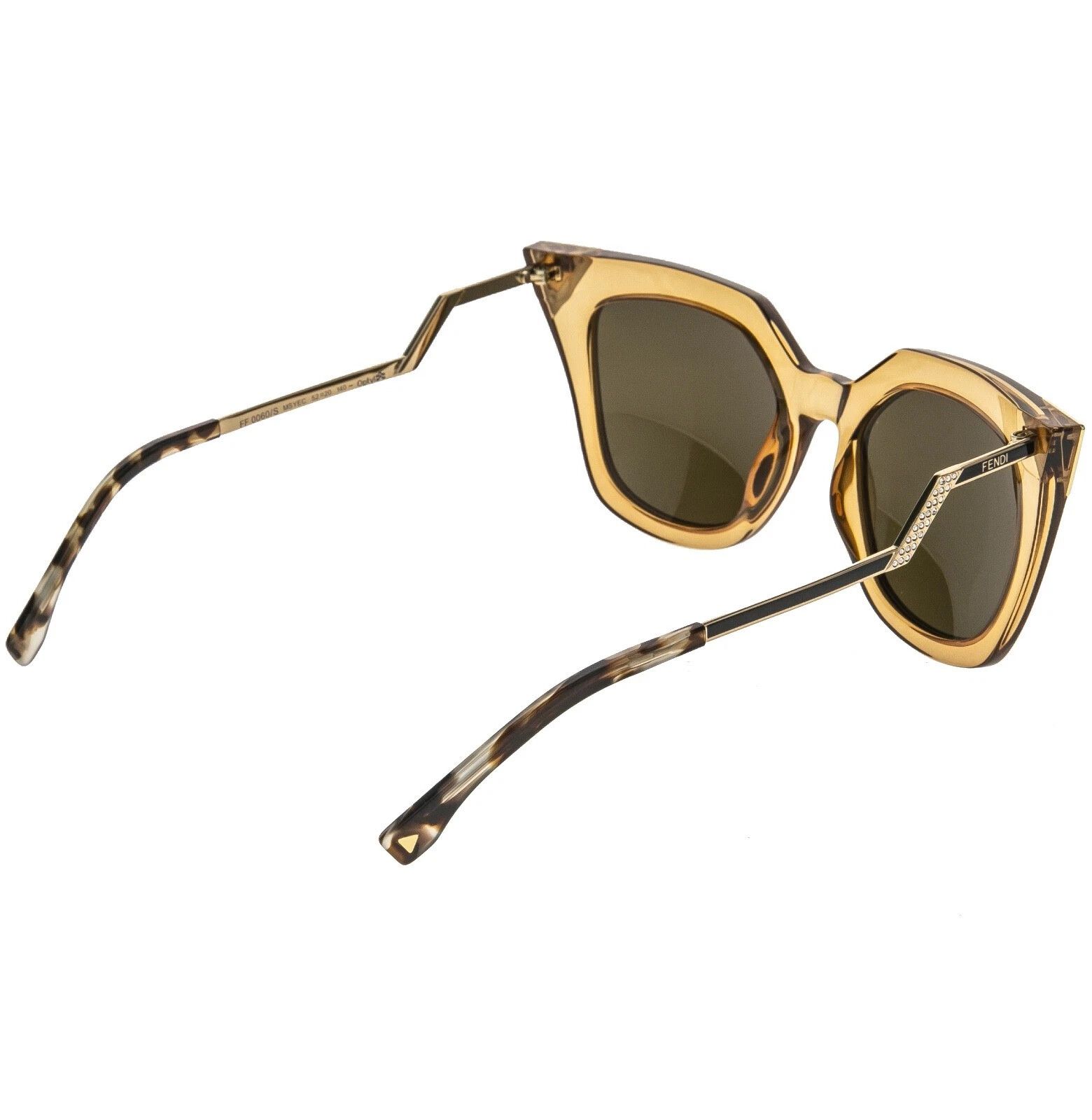 FENDI FF0060 0060 IRIDIA Champagne Mirror Sunglasses