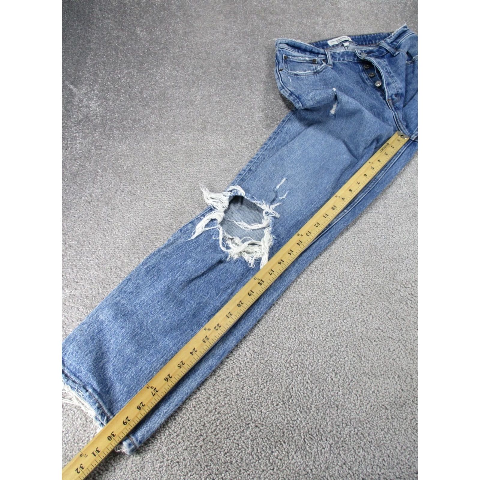 Abercrombie & Fitch Abercrombie & Fitch Jeans Womens 27 Blue The Dad High Rise Curvy Light Wash Denim Size 27" / US 4 / IT 40 - 4 Thumbnail