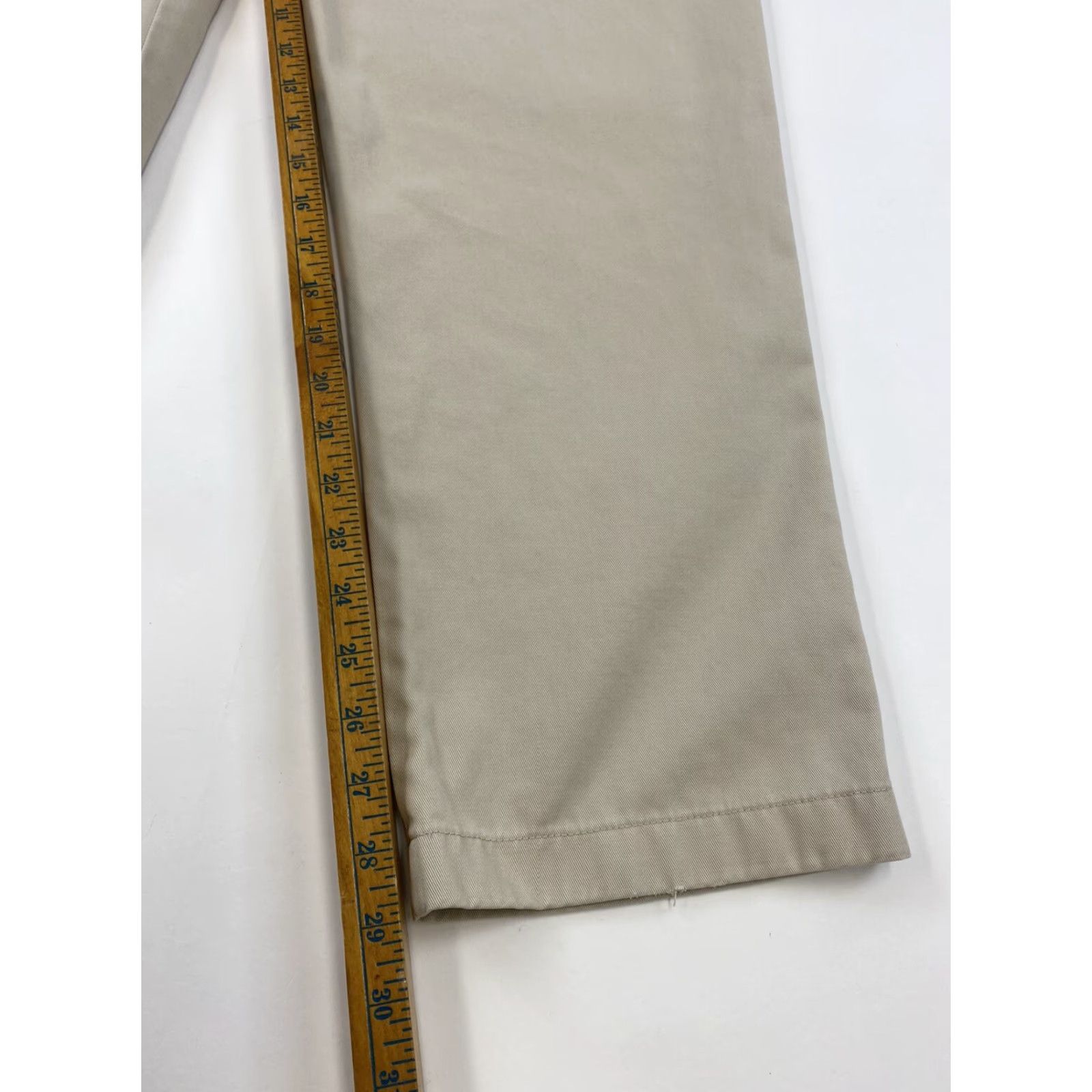 Vintage L.L. Bean Pleated Pants Womens 10 Khaki Beige Cotton Chino Straight Pants Women Size 32" / US 10 / IT 46 - 5 Thumbnail