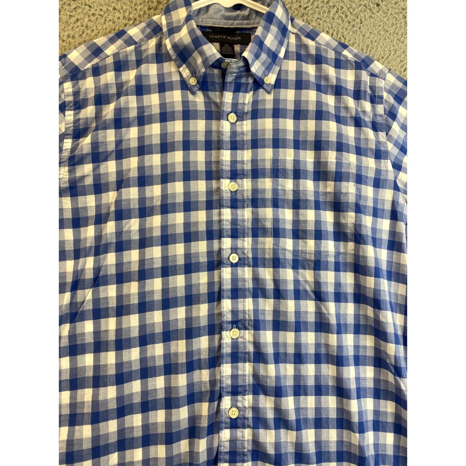Tommy Hilfiger VINTAGE Tommy Hilfiger Dress Shirt Men Small Plaid Button-Up Casual Long Sleeve Blue 90s Mens Size US S / EU 44-46 / 1 - 3 Thumbnail