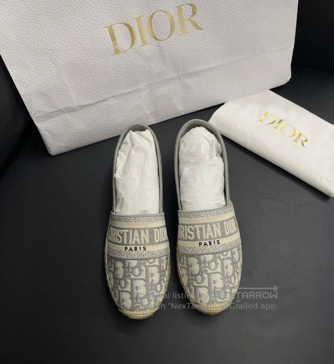Dior Dior Granville Gray Espadrilles. Size US 7 / IT 37 - 1 Thumbnail