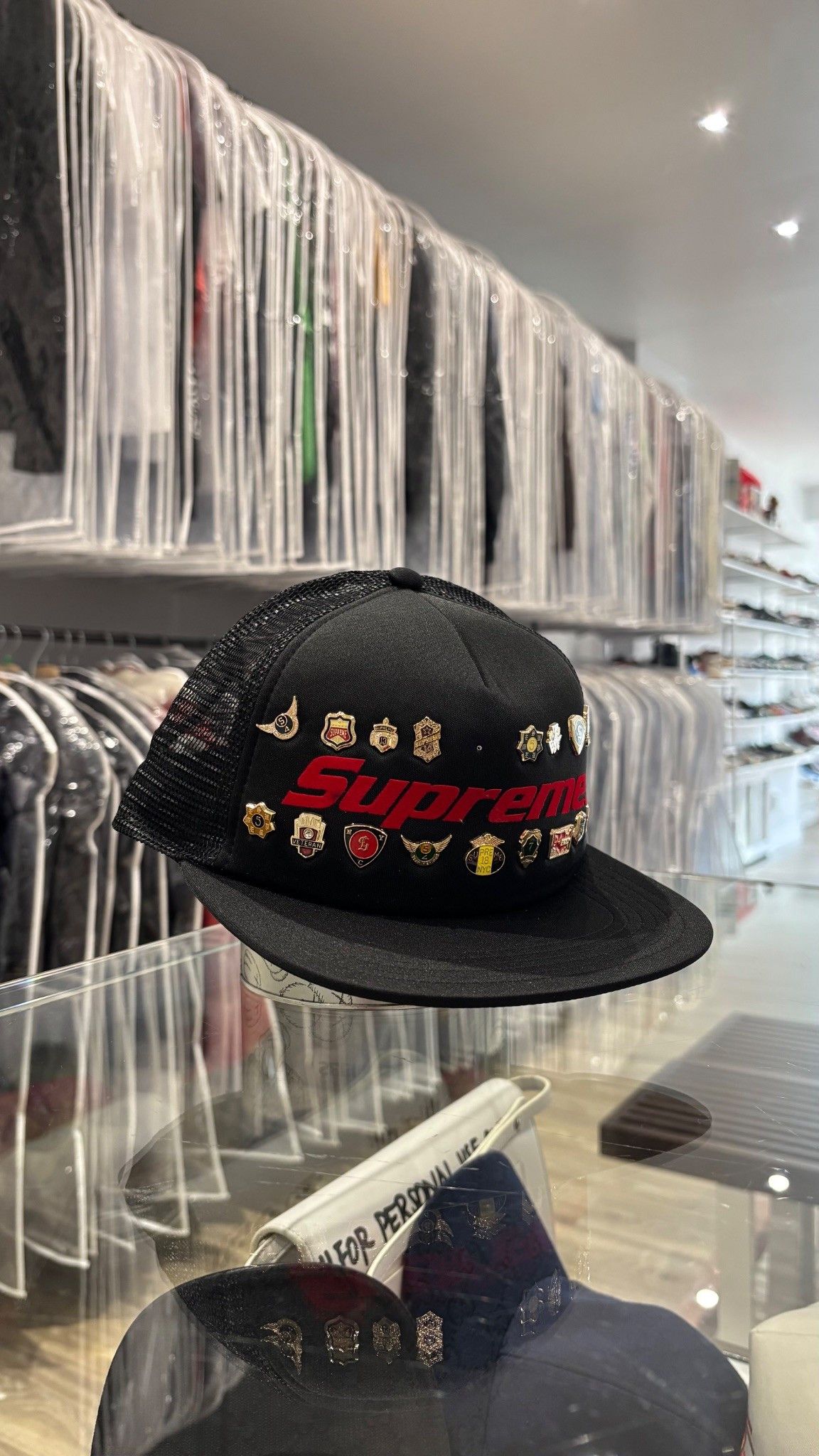 Supreme Supreme Pins Mesh Back 5-Panel Black Size ONE SIZE - 1 Thumbnail