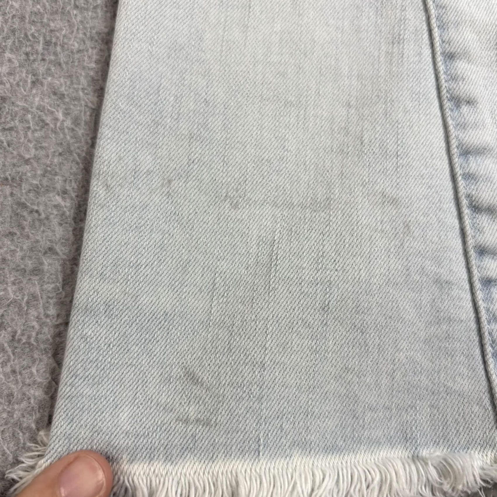 Free People VINTAGE Free People Jeans Women 25 Light Blue Wide Leg Flare Distressed Boho Raw Hem Readable 32 In Size 42" / US 20 - 7 Thumbnail