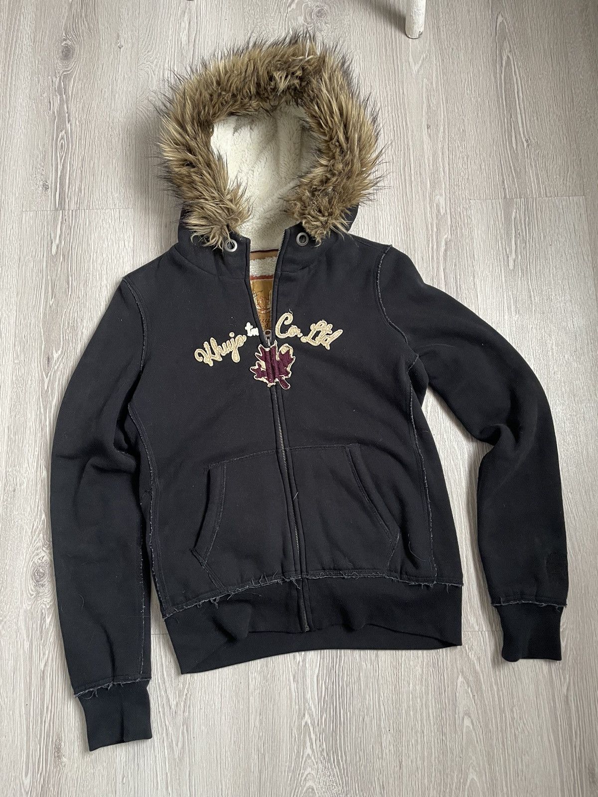 VTG💥Fur Zip Hoodie Khujo Abercrombie