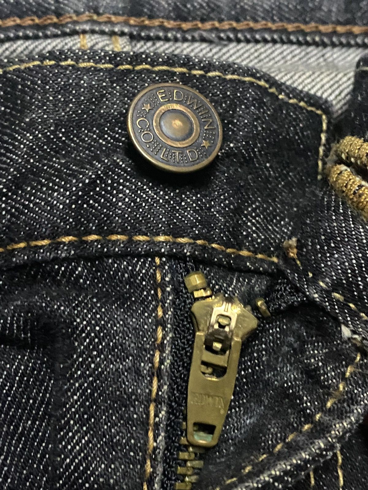 Edwin Japanese Edwin 403 Denim Distressed Loose Jeans Size US 34 / EU 50 - 13 Thumbnail