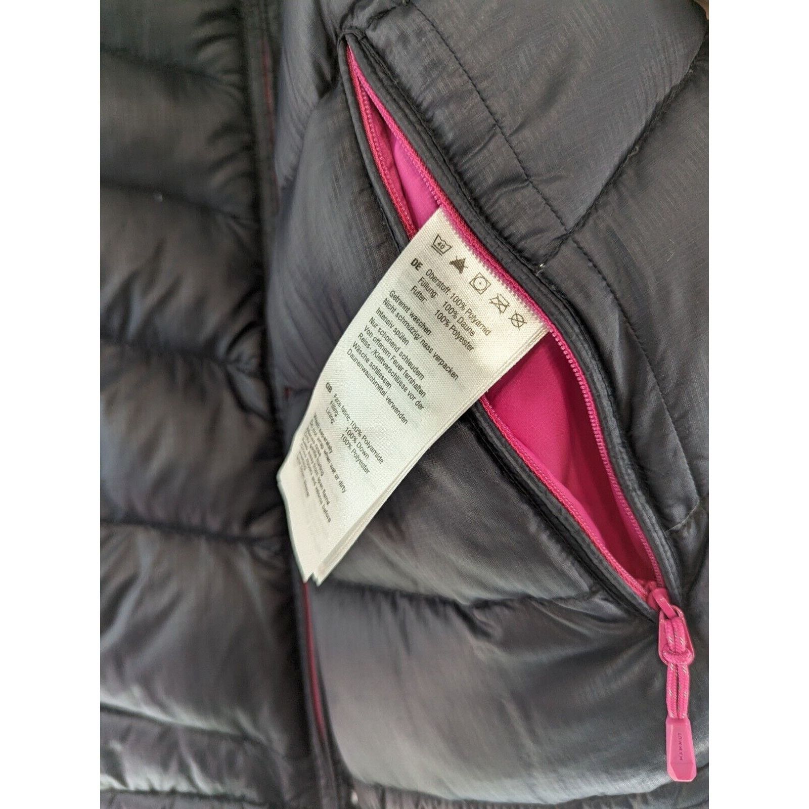 Mammut Mammut Down Vest Womens Small Puffer Pink Black 750 Fill Size S / US 4 / IT 40 - 10 Thumbnail