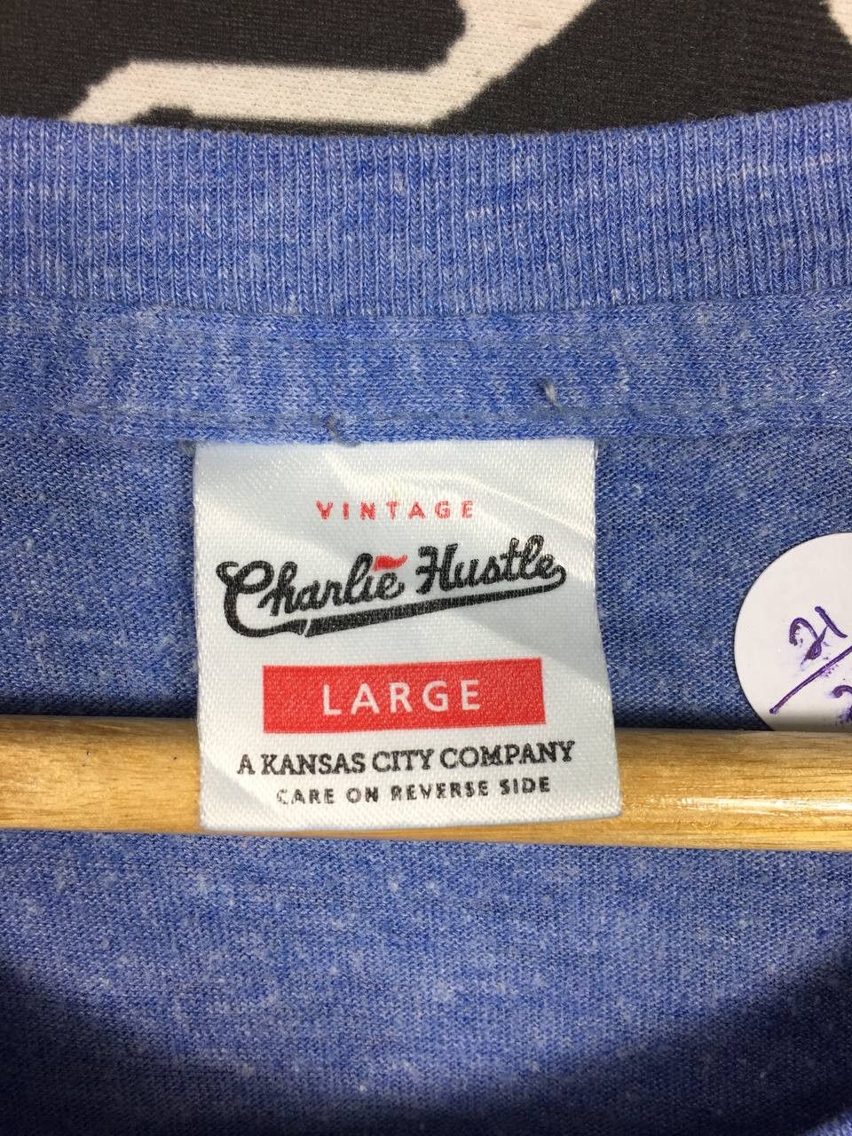 Vintage Vtg Charlie Hustle Kansas City KC Heart Logo Tee Size US L / EU 52-54 / 3 - 6 Thumbnail