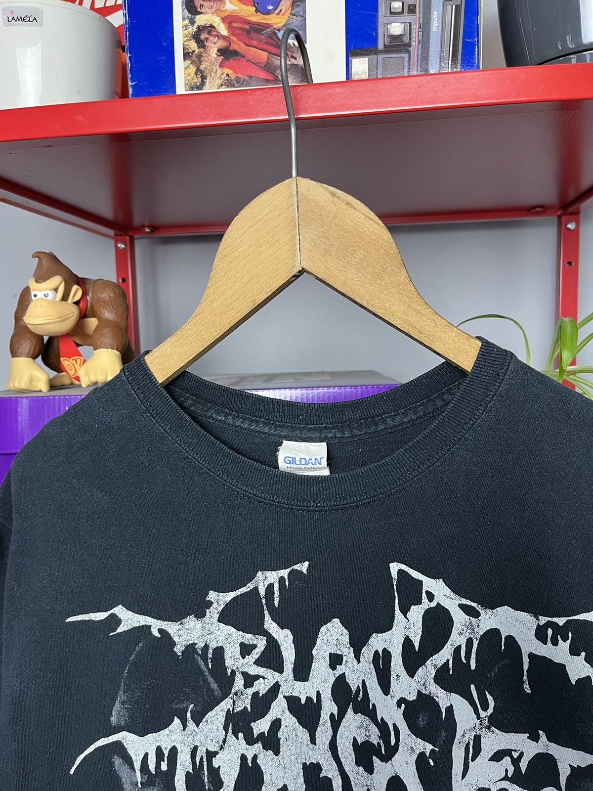 Band Tees × Vintage Rare vintage y2k Black Tongue wolf graphic metal band tee Size US M / EU 48-50 / 2 - 7 Thumbnail
