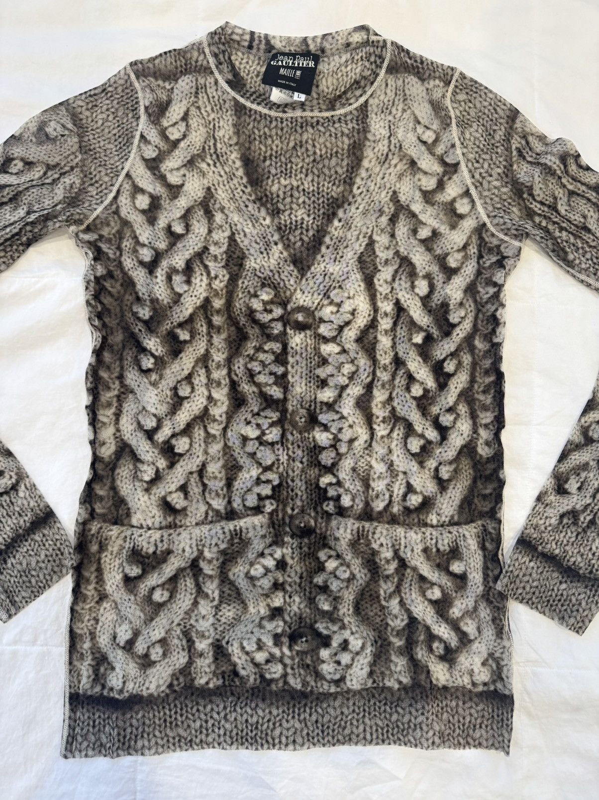 Jean Paul Gaultier Jean Paul Gaultier Trompe-l'œil Top Size L / US 10 / IT 46 - 3 Thumbnail
