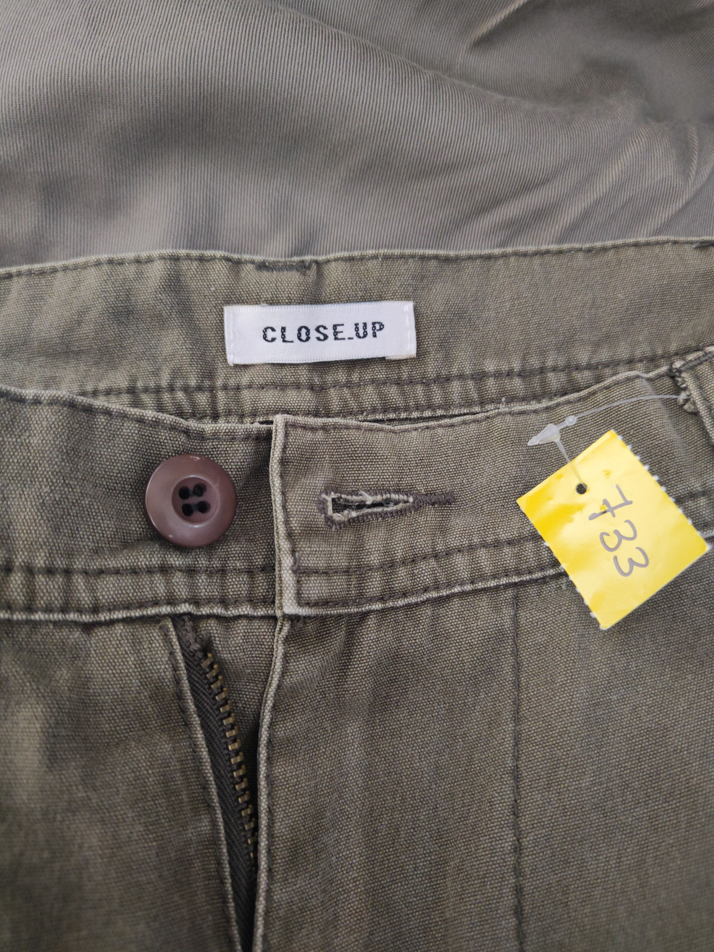 Japanese Brand DLL Close Up Olive Multipocket Tactical Cargo Pants #733 Size US 31 - 13 Thumbnail