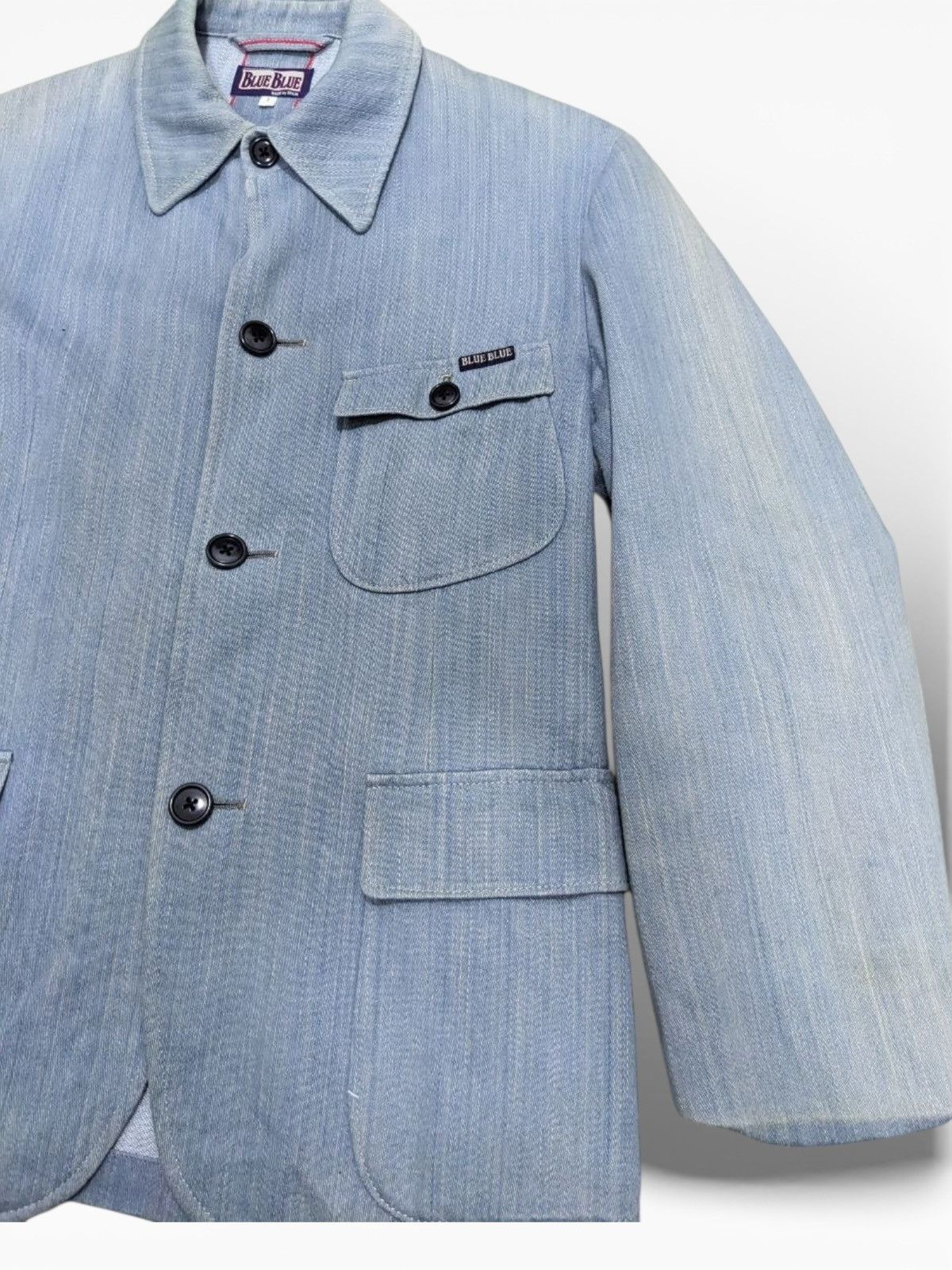 Blue Blue Japan CHORE JACKET BLUE BLUE JAPAN HICKORY BLUE DENIM INDIGO Size US S / EU 44-46 / 1 - 6 Thumbnail