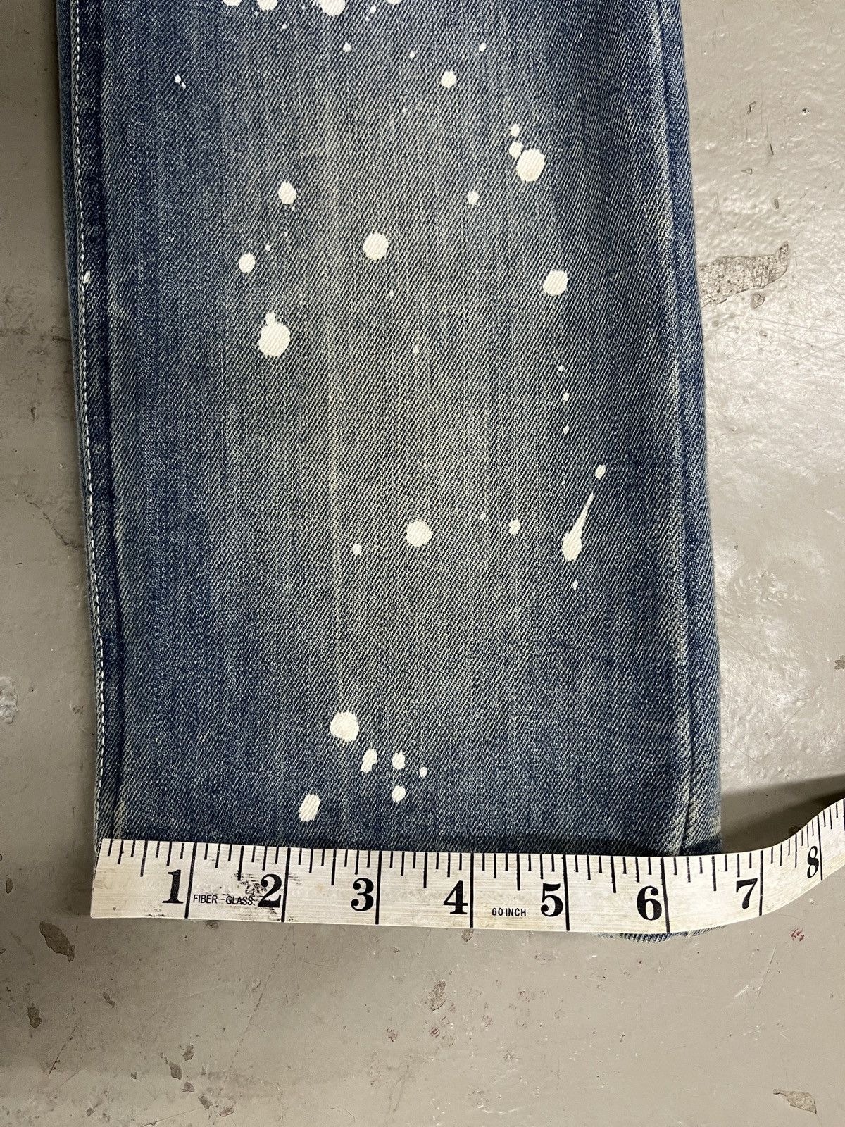 If Six Was Nine WASHED DENIM PAINT SPLATTER JEANS JUNYA HELMUT LANG STYLE Size US 34 / EU 50 - 12 Thumbnail