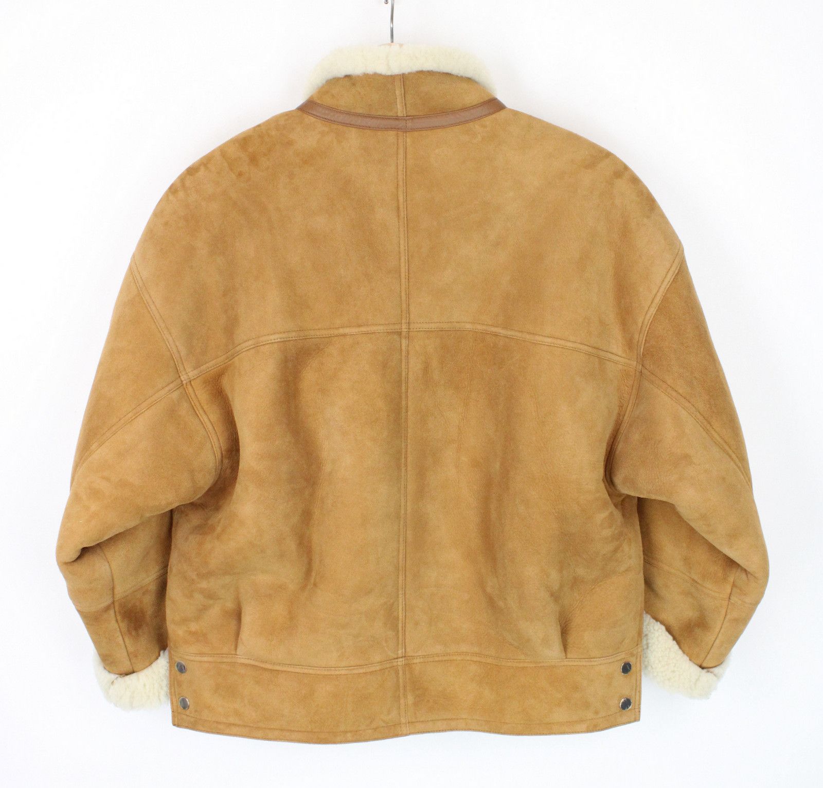 Sandro SANDRO Royal Jacket Women LARGE Shearling Leather Button Up Size US L / EU 52-54 / 3 - 4 Thumbnail