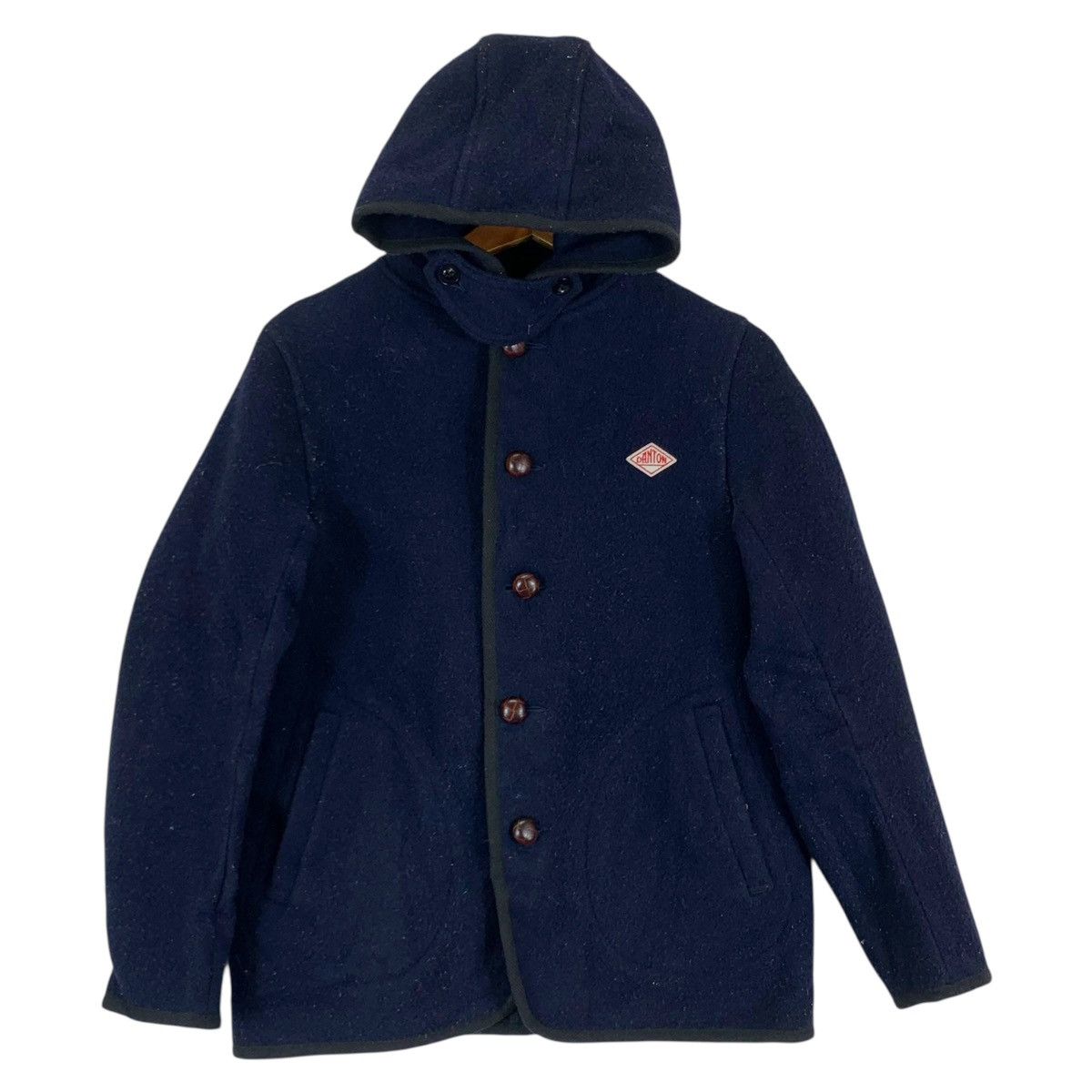 Danton × Japanese Brand × Vintage Vintage Danton Vetements de Travail Wool Hooded Jacket Size US XS / EU 42 / 0 - 1 Thumbnail