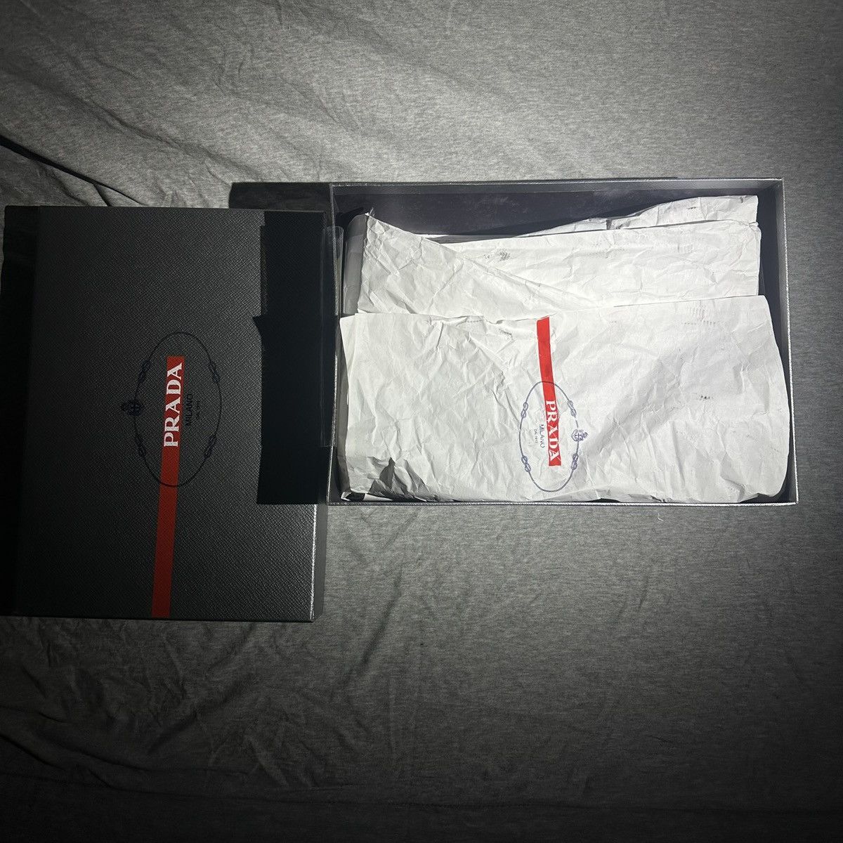 Prada PRADA Crossection Slip-On Knit Red/Black/Grey, Size 10.5 Size US 10.5 / EU 43-44 - 6 Thumbnail