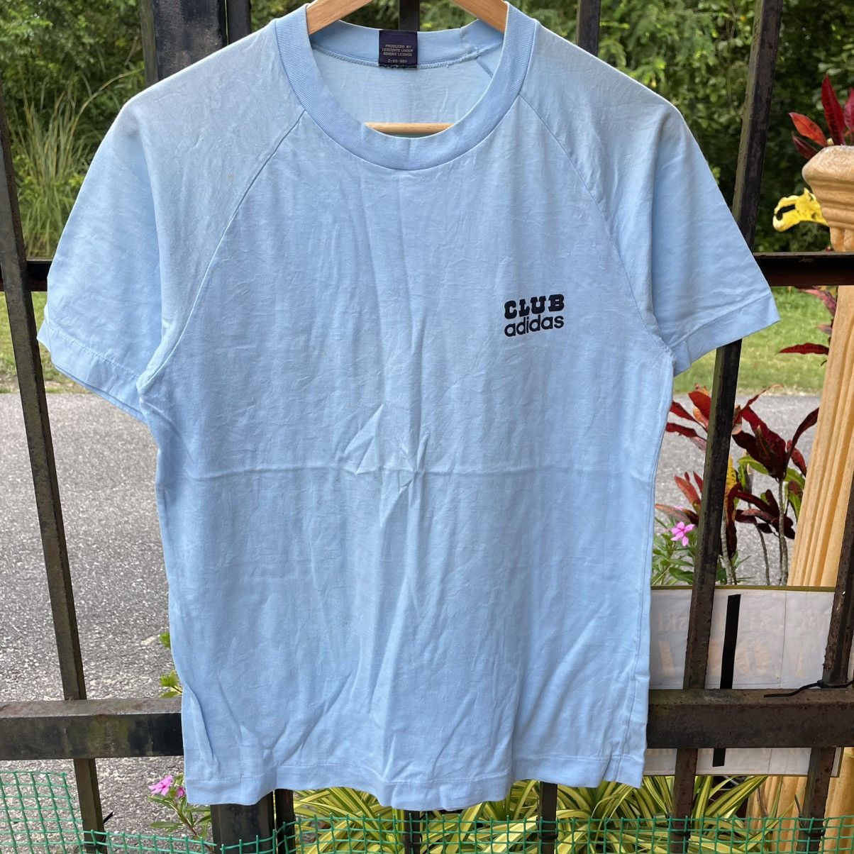 Adidas 🔥🇯🇵Vintage 90s Adidas Club Mini Spellout Raglan Tee Size US M / EU 48-50 / 2 - 4 Thumbnail