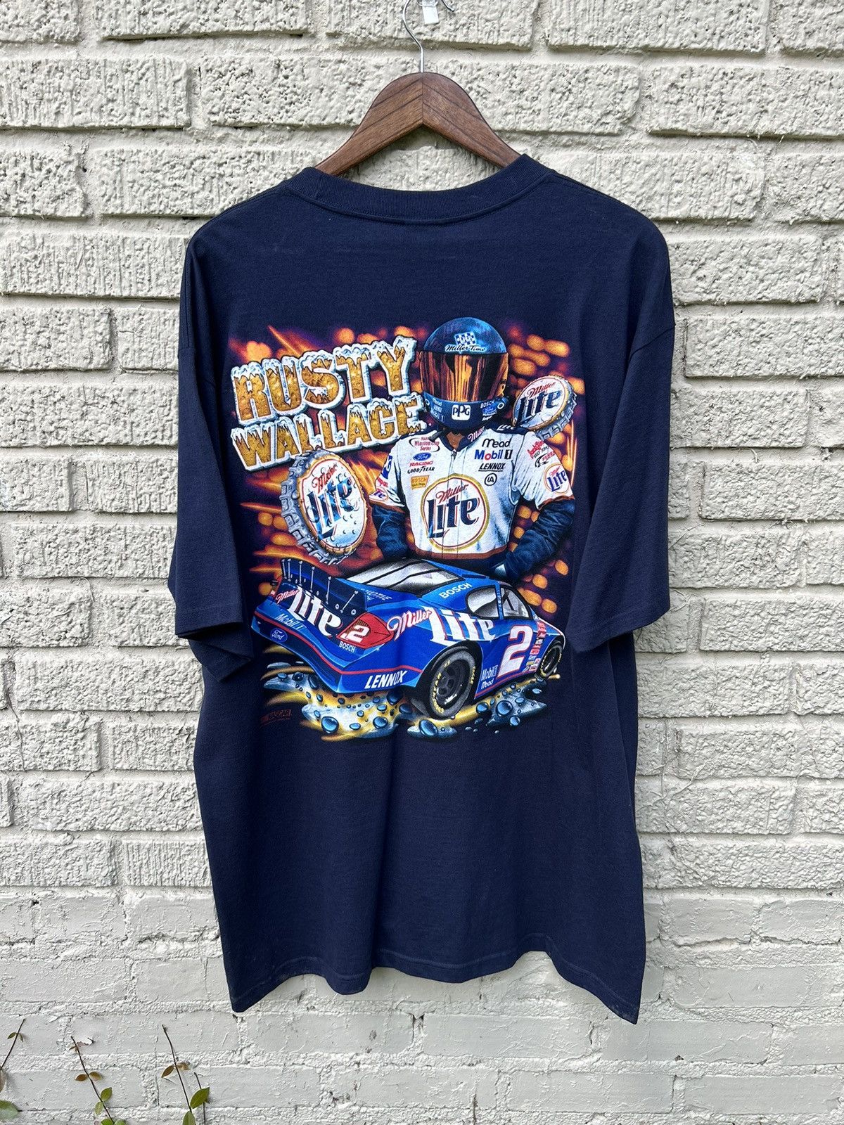 Chase Authentics 2000 NWT Rusty Wallace Miller Lite graphic tee Size US XL / EU 56 / 4 - 2 Thumbnail
