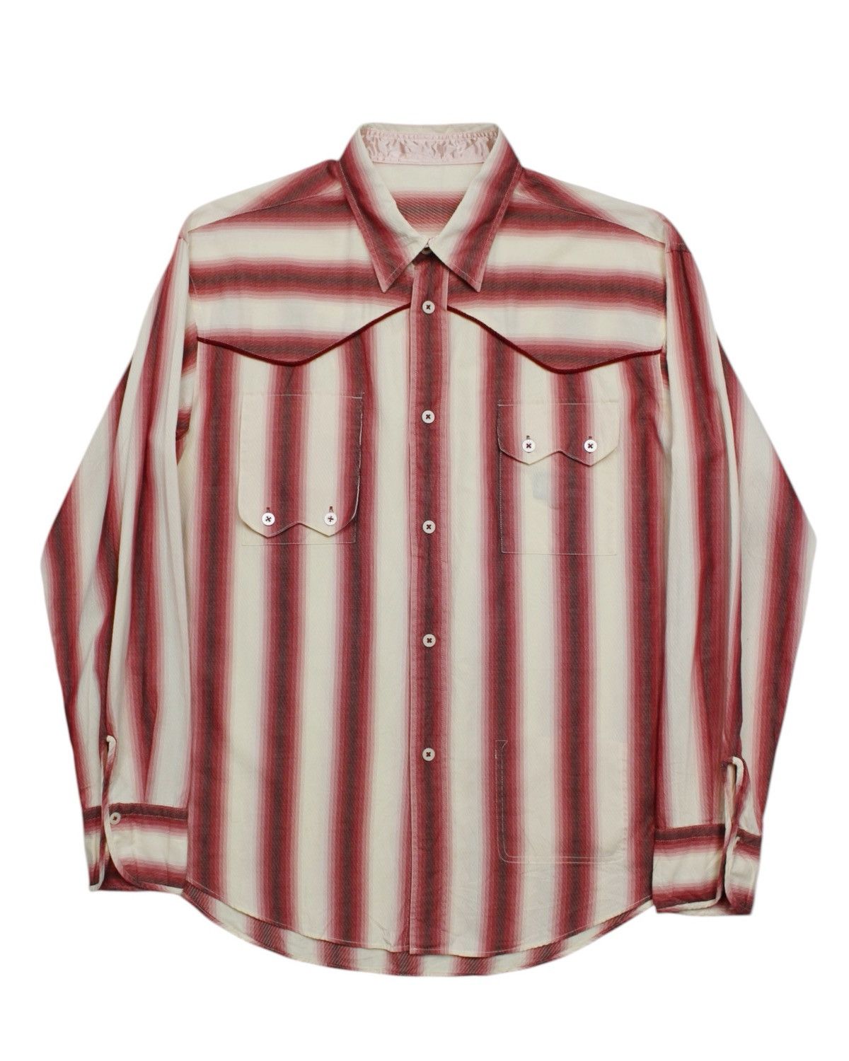 Hysteric Glamour SS2002 PPFM SECRET POCKET OMBRÉ STRIPE WESTERN SHIRT Size US M / EU 48-50 / 2 - 1 Thumbnail
