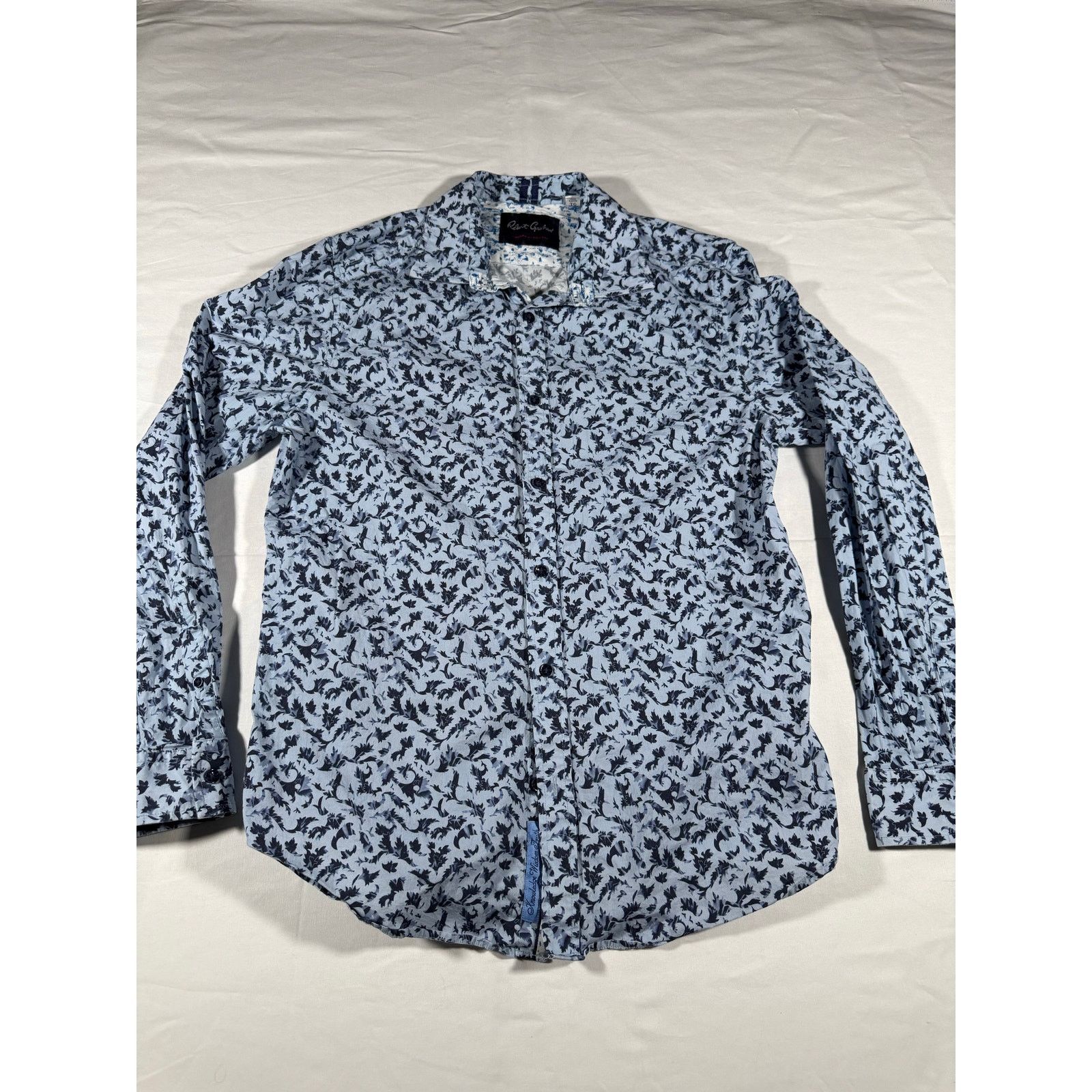 Robert Graham Robert Graham Men’s XL Long Sleeve Button Blue Floral Size US XL / EU 56 / 4 - 1 Thumbnail