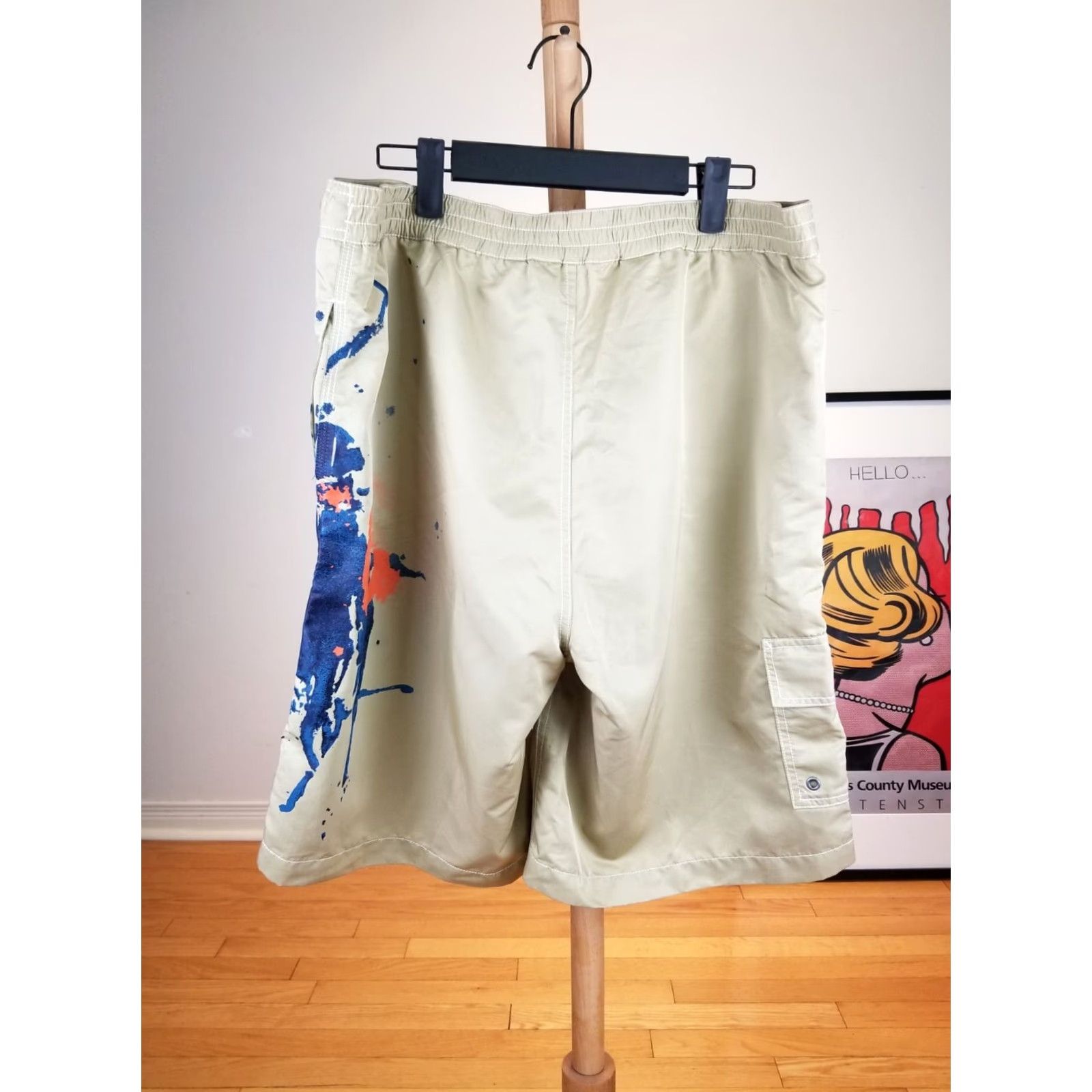 Ralph Lauren VINTAGE Y2K RALPH LAUREN POLO SURFING SURF SWIM SHORT SZ XLARGE Bermuda Men XL Beige Lined Canvas 22 inch Outside Leg Size US XL / EU 56 / 4 - 4 Thumbnail